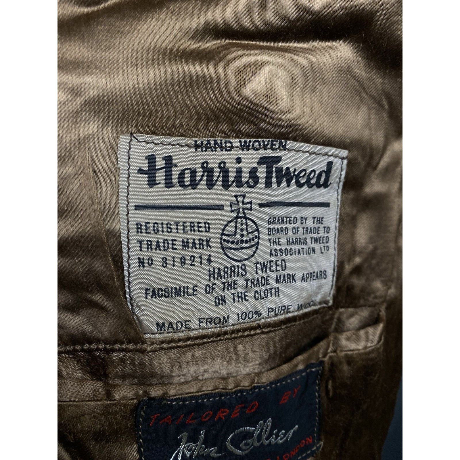 Harris Tweed Harris Tweed Vintage Men's Beige Brown Wool Blazer Jacket Si Size 52R - 8 Thumbnail
