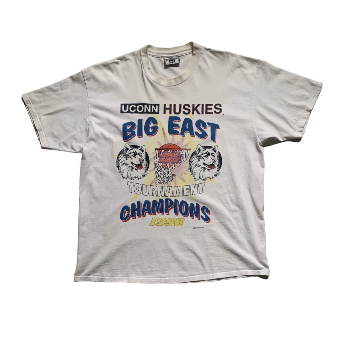 NCAA × Vintage Vintage UCONN Huskies 1996 Lee T-Shirt Size US XL / EU 56 / 4 - 1 Thumbnail