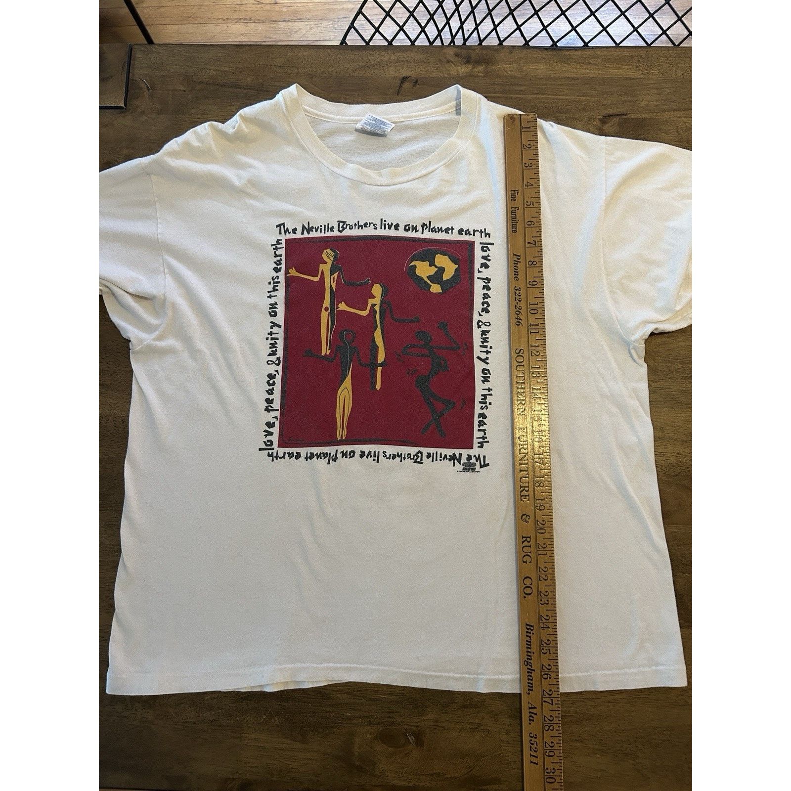 Hanes Vintage 90s 1994 The Neville Brothers Band T Shirt 2XL Size US XXL / EU 58 / 5 - 15 Thumbnail