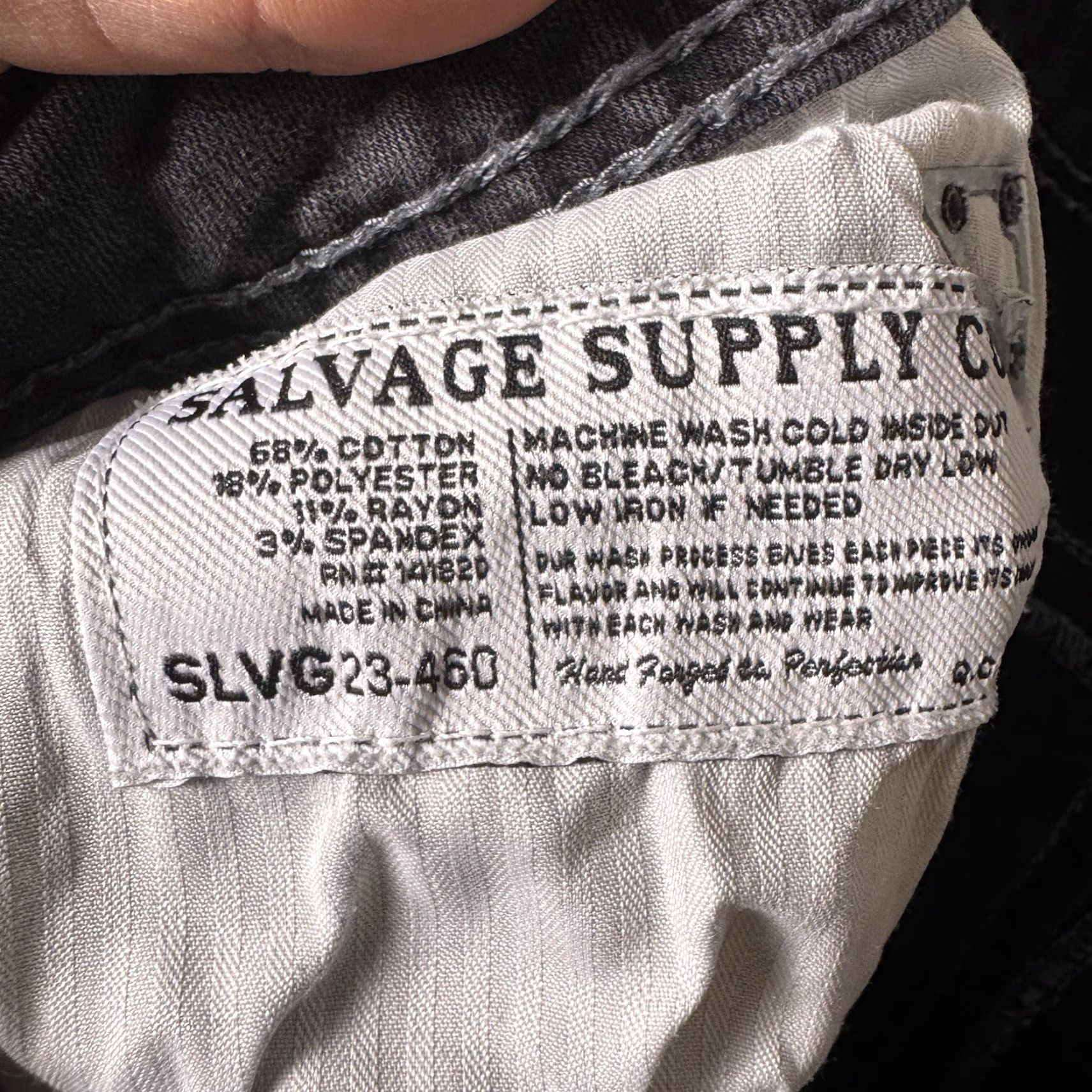 Vintage Salvage Mayhem Straight Jeans Men 40R Regular Denim 31in Gray Cotton Blend 5-Pocket Logo Vintage Style Size US 40 / EU 56 - 5 Thumbnail
