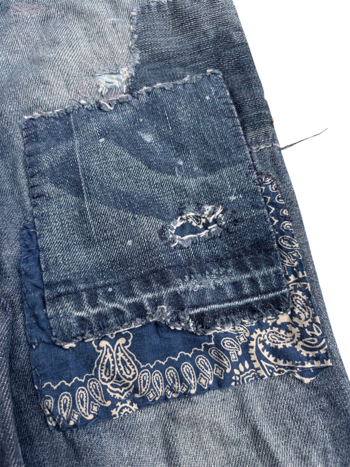 RRL Ralph Lauren Polo Ralph Lauren Patchwork Denim Pants Size US 28 / EU 44 - 3 Thumbnail