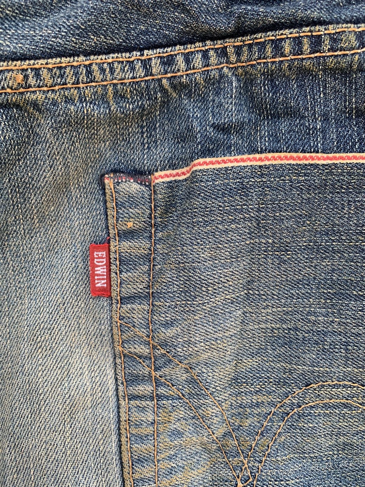 Edwin VINTAGE EDWIN SELVEDGE 505s JAPANESE DISTRESSED DENIM Size US 32 / EU 48 - 13 Thumbnail