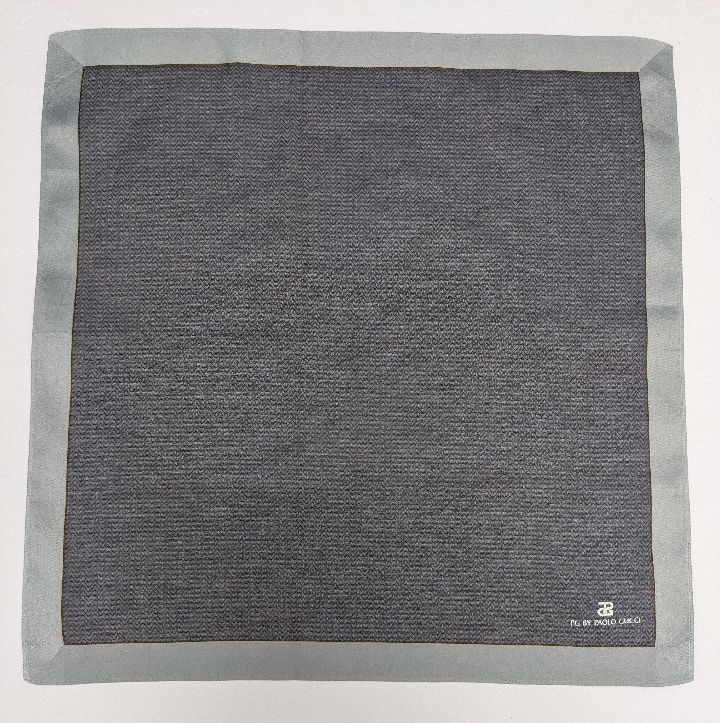 Paolo Gucci Paolo Gucci Designer Handkerchief Grey Geometric Pattern Size ONE SIZE - 3 Thumbnail