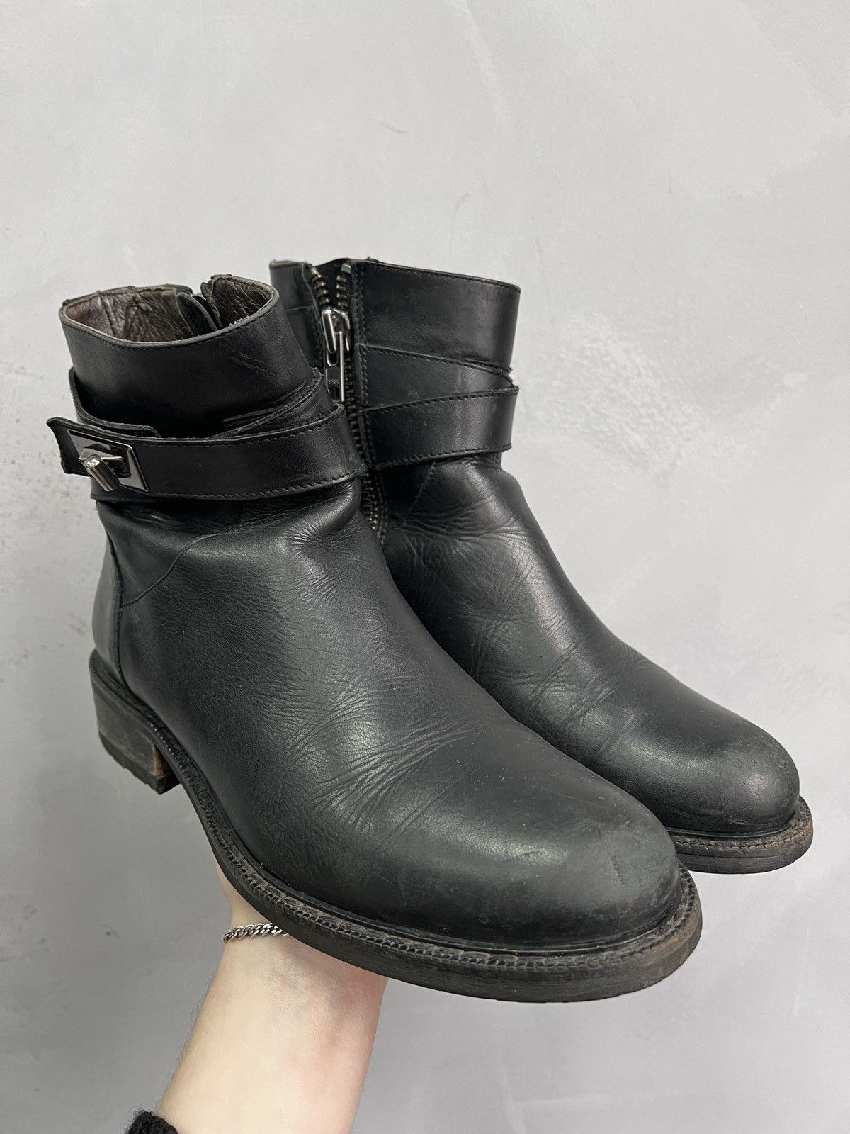 Vintage Leather Black Boots Zip Vintage Guidi Rick Owens Style Size US 7.5 / EU 40-41 - 1 Thumbnail