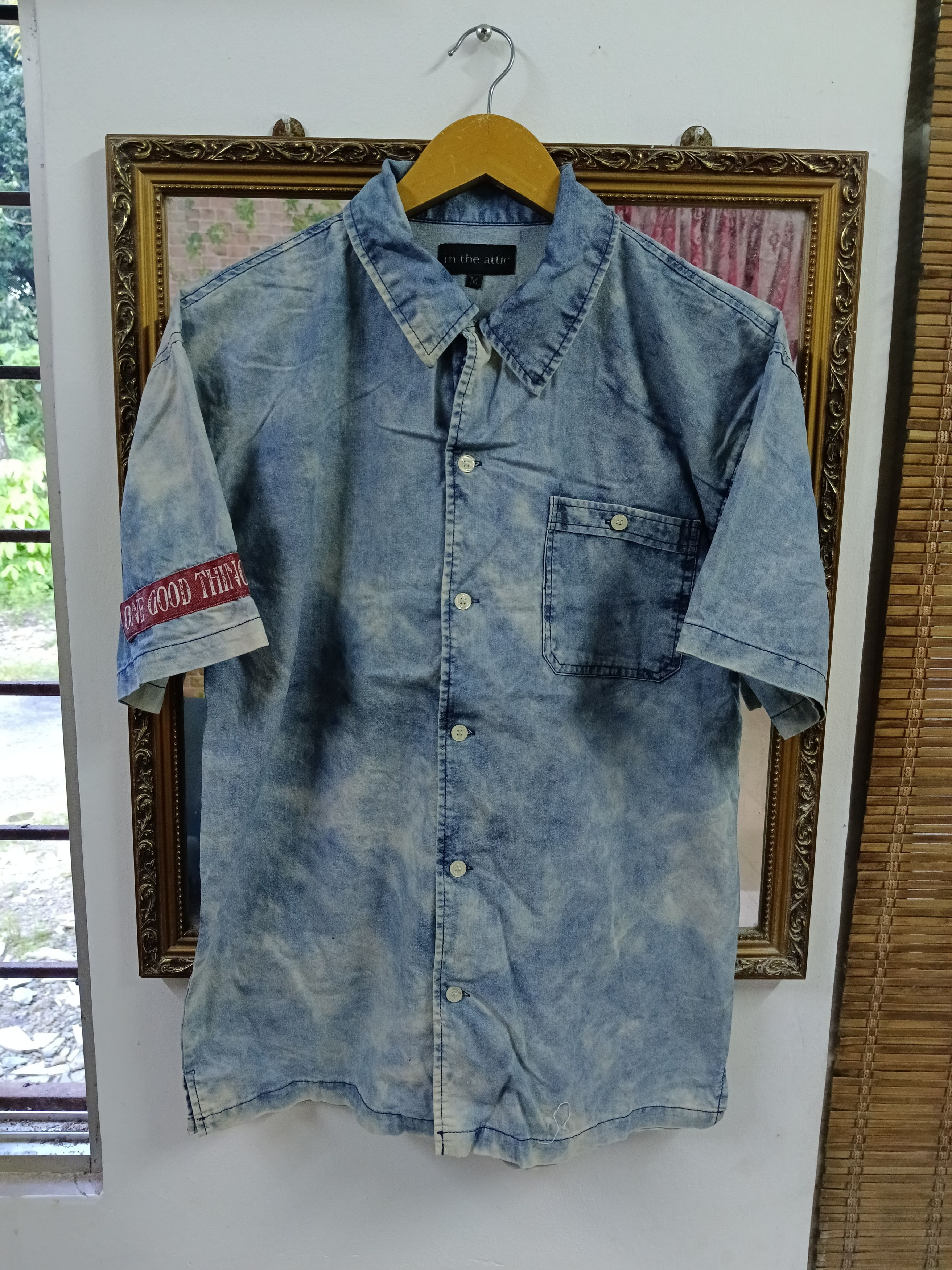 In The Attic SICK IN THE ATTIC POEM PACTHWORK BUTTON UP Size US M / EU 48-50 / 2 - 2 Thumbnail