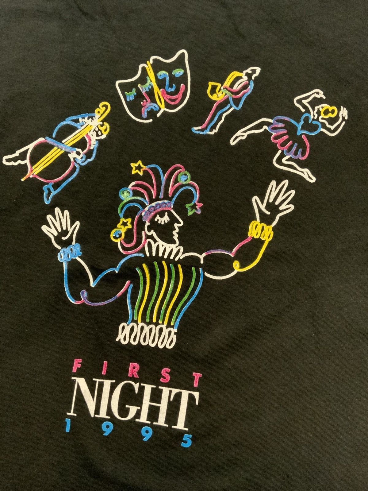 Vintage Vintage 1995 Arts Hermosa Clown Single Stitch T-Shirt Size US L / EU 52-54 / 3 - 5 Thumbnail