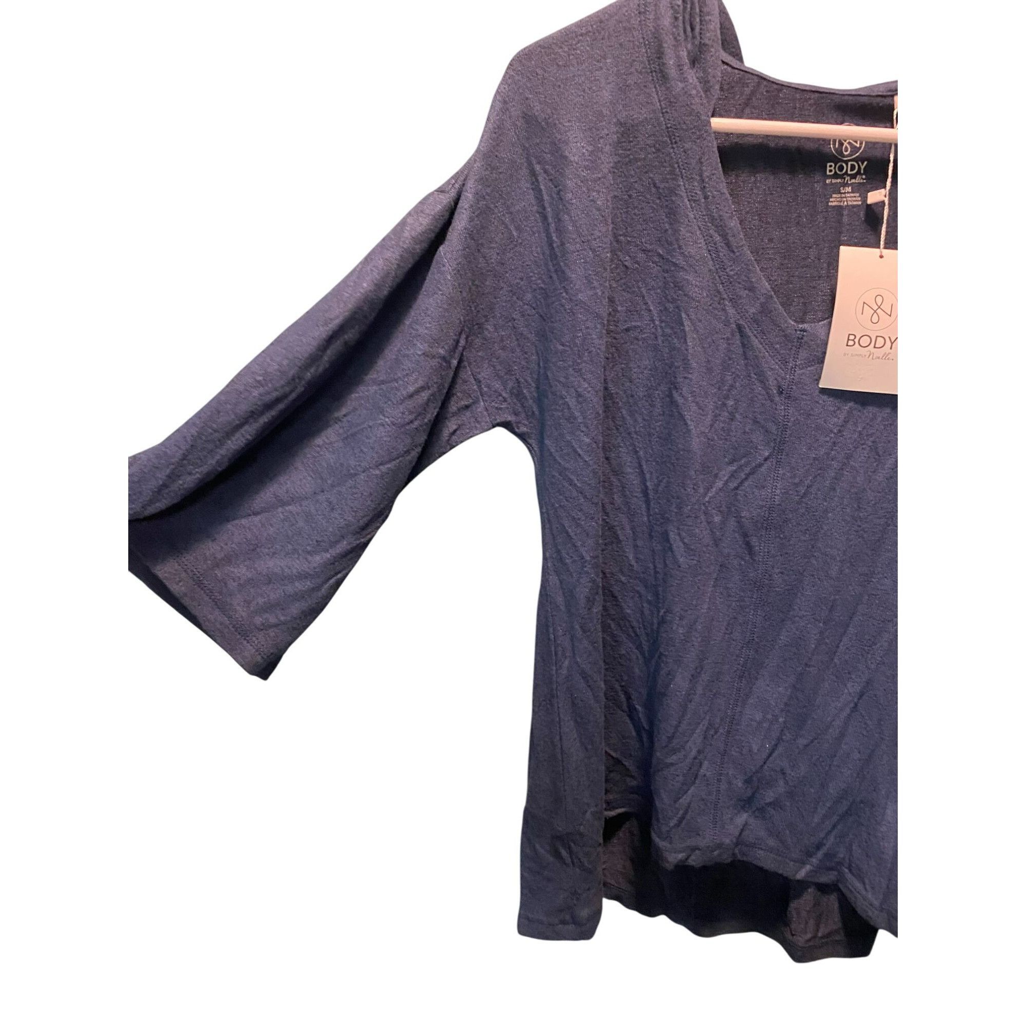 Other Body By Simply Noelle Heathered Navy Knit Hooded Top S/M Size S / US 4 / IT 40 - 2 Thumbnail