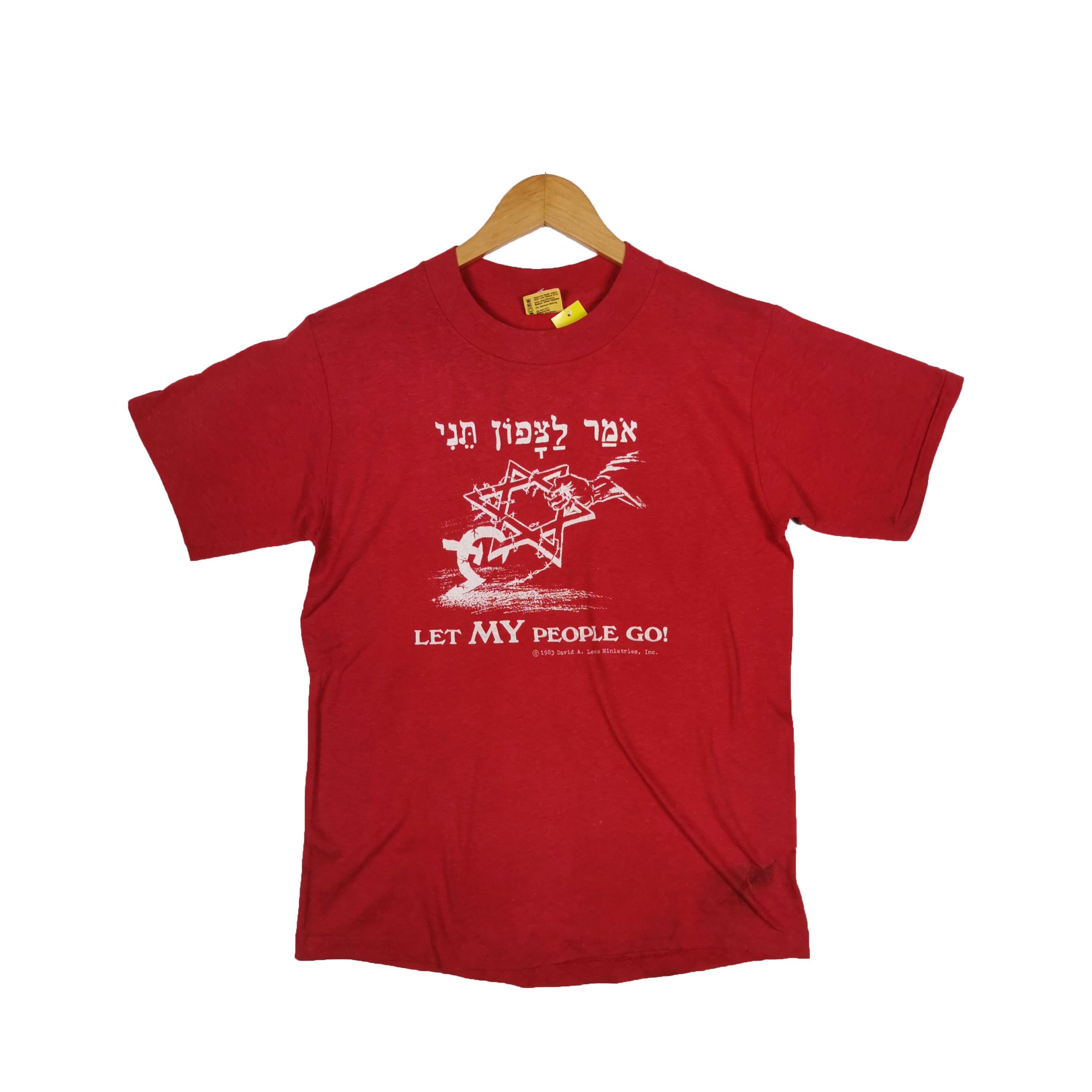 Vintage Let My People Go T-shirt Crewneck Distressed Tees