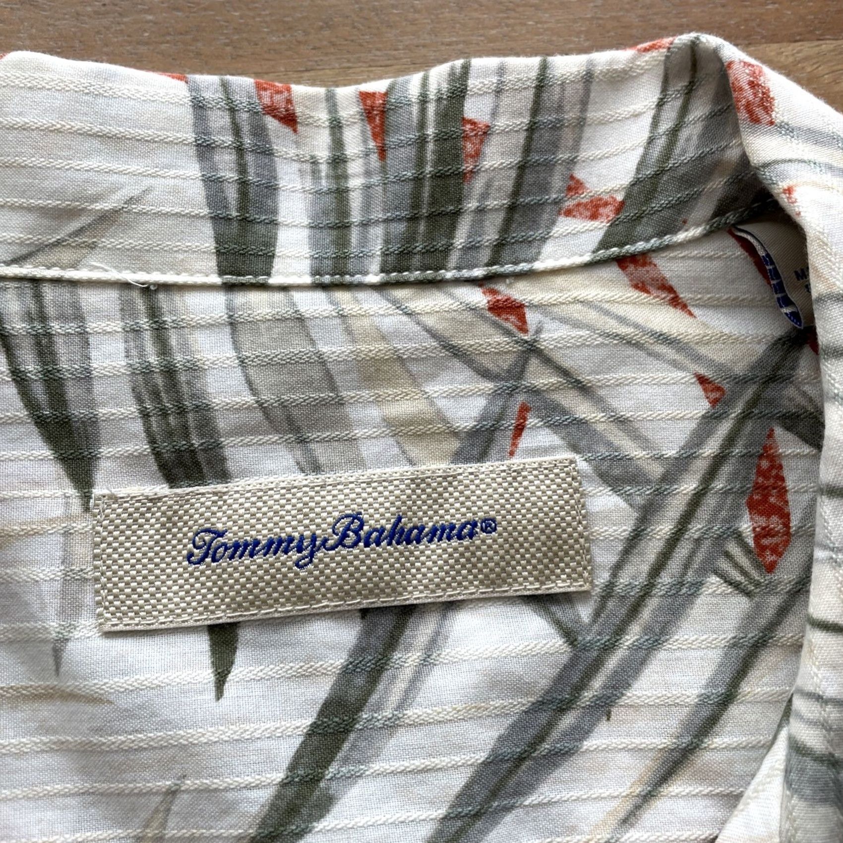 Tommy Bahama Tommy Bahama Hawaiian Shirt Mens Large Short Sleeve Button-Up Collared Leaf Floral Print Linen Silk Blend Multicolor Beach Tropical Coastal Lounge Size US L / EU 52-54 / 3 - 3 Thumbnail