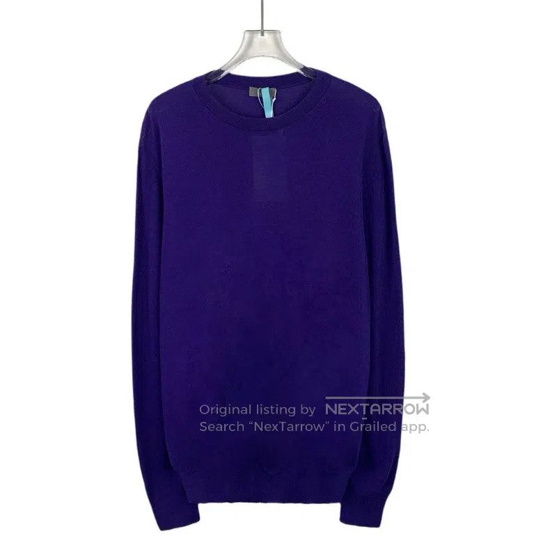 Dior Dior Purple bee embroidered wool round-neck long-sleeved s Size US L / EU 52-54 / 3 - 1 Thumbnail