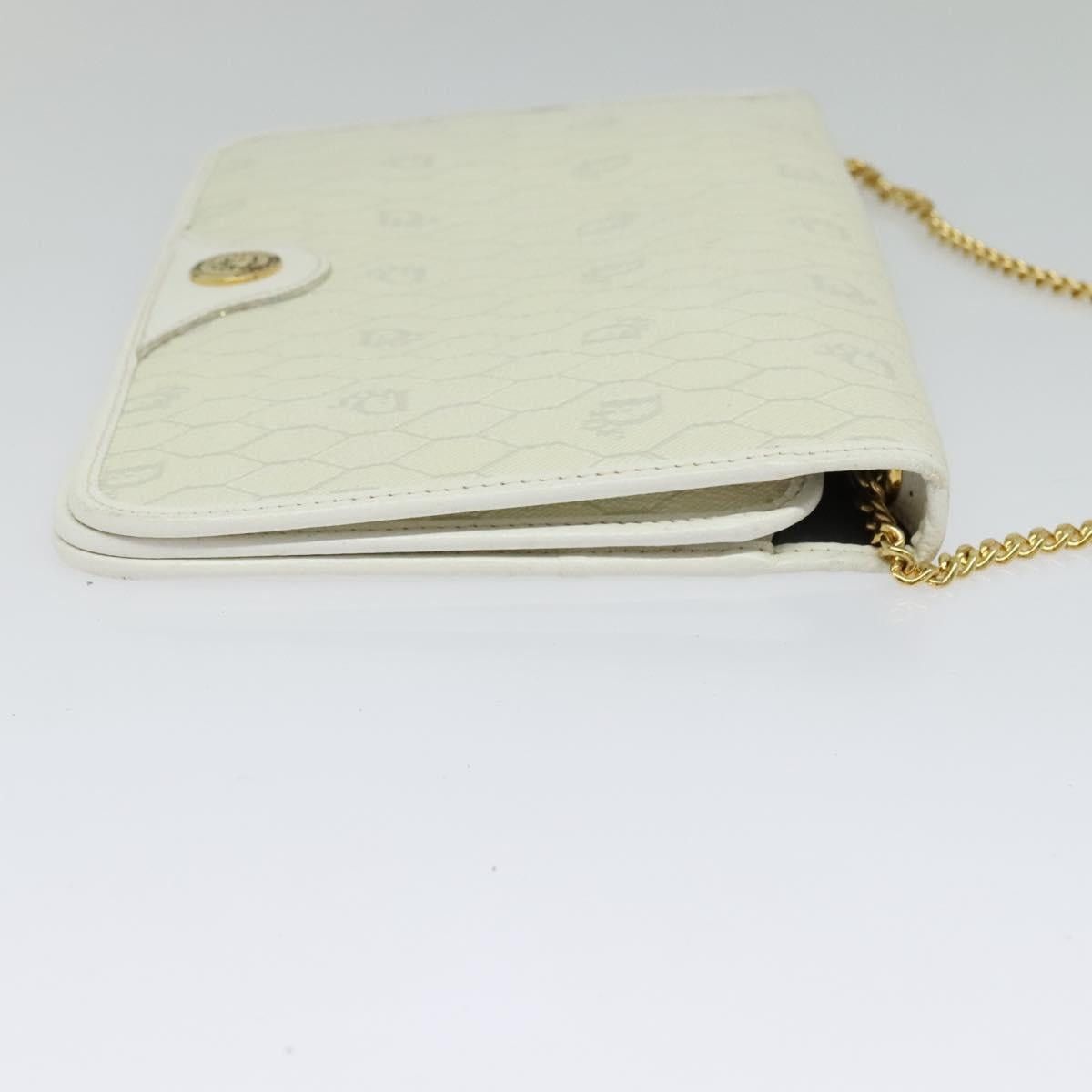 Dior DIOR Honeycomb Canvas Chain Shoulder Bag Pvc White Gold Size ONE SIZE - 5 Thumbnail