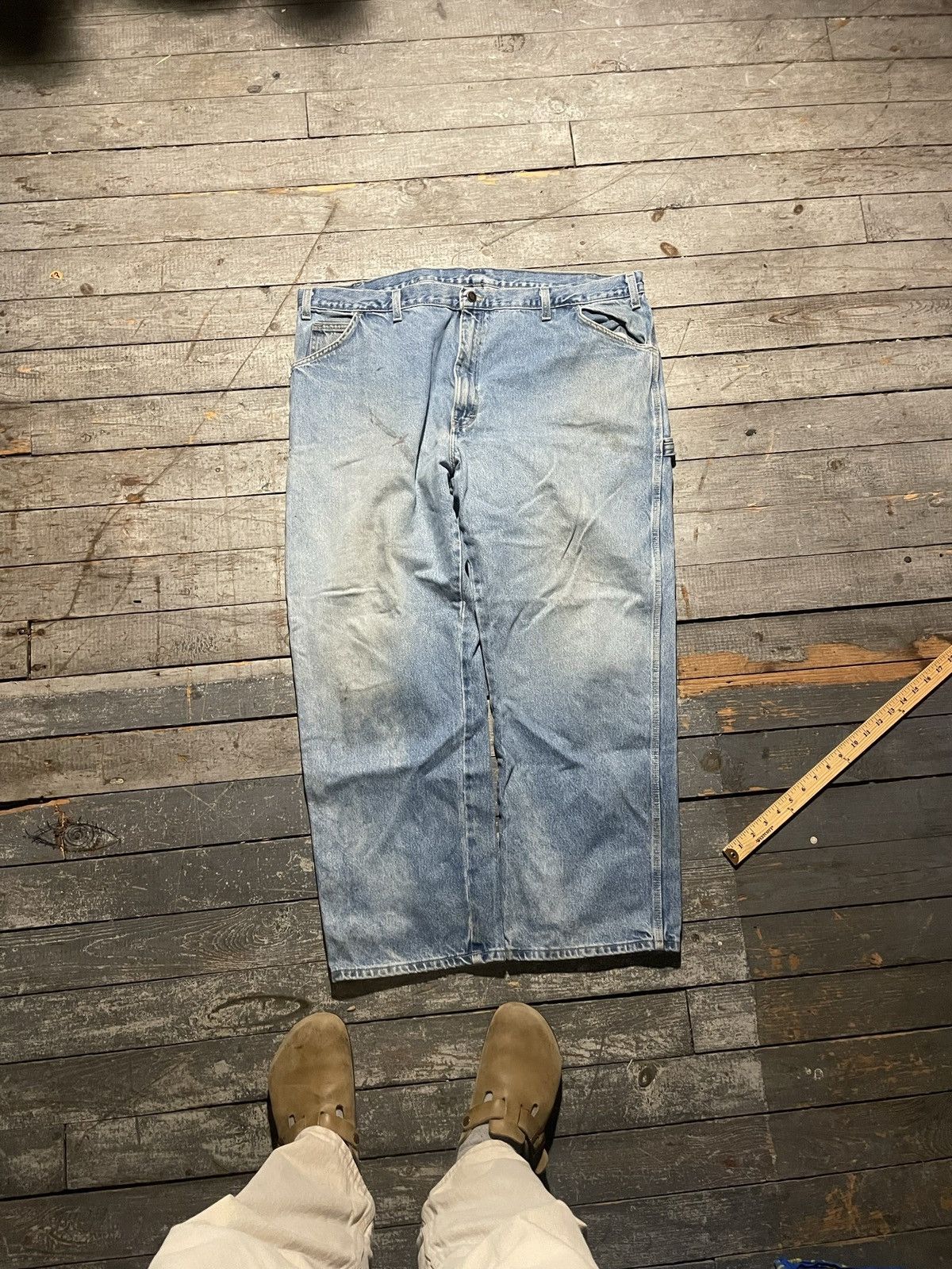 Dickies × Vintage Faded Vintage Dickies Carpenter Jeans / Pants Size US 44 / EU 60 - 1 Thumbnail