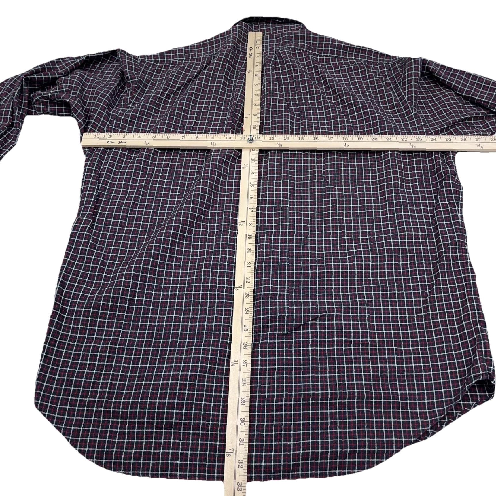 Ralph Lauren Ralph Lauren Shirt Men Large Blue Red Button Up Plaid Collar Down Logo Embroidered Casual Mystery Blake Tattersall A59 Size 42R - 6 Thumbnail