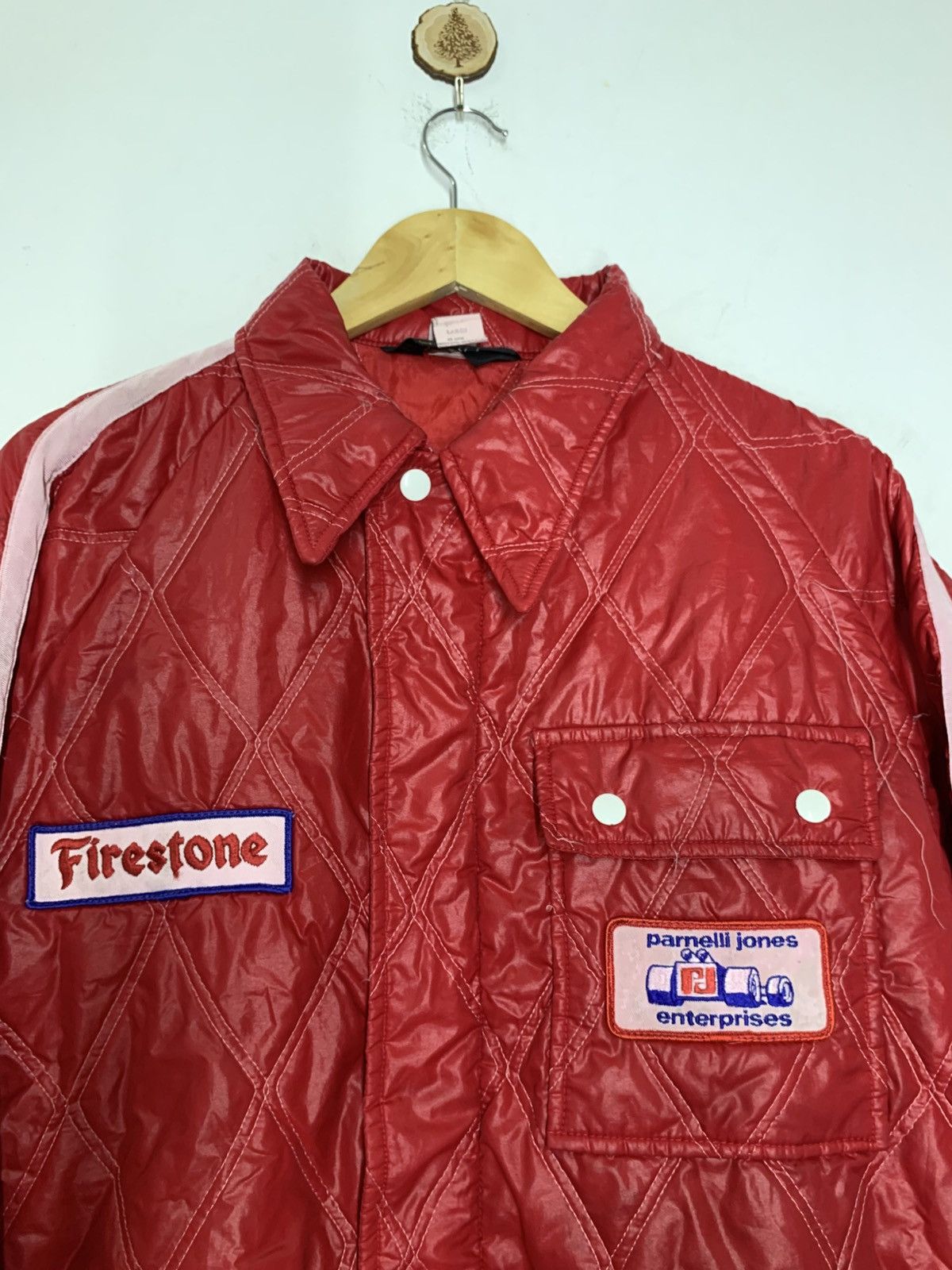 Swingster × Vintage Vintage 80’s Swingster Firestone Racing Quilted Jacket Size US L / EU 52-54 / 3 - 7 Thumbnail