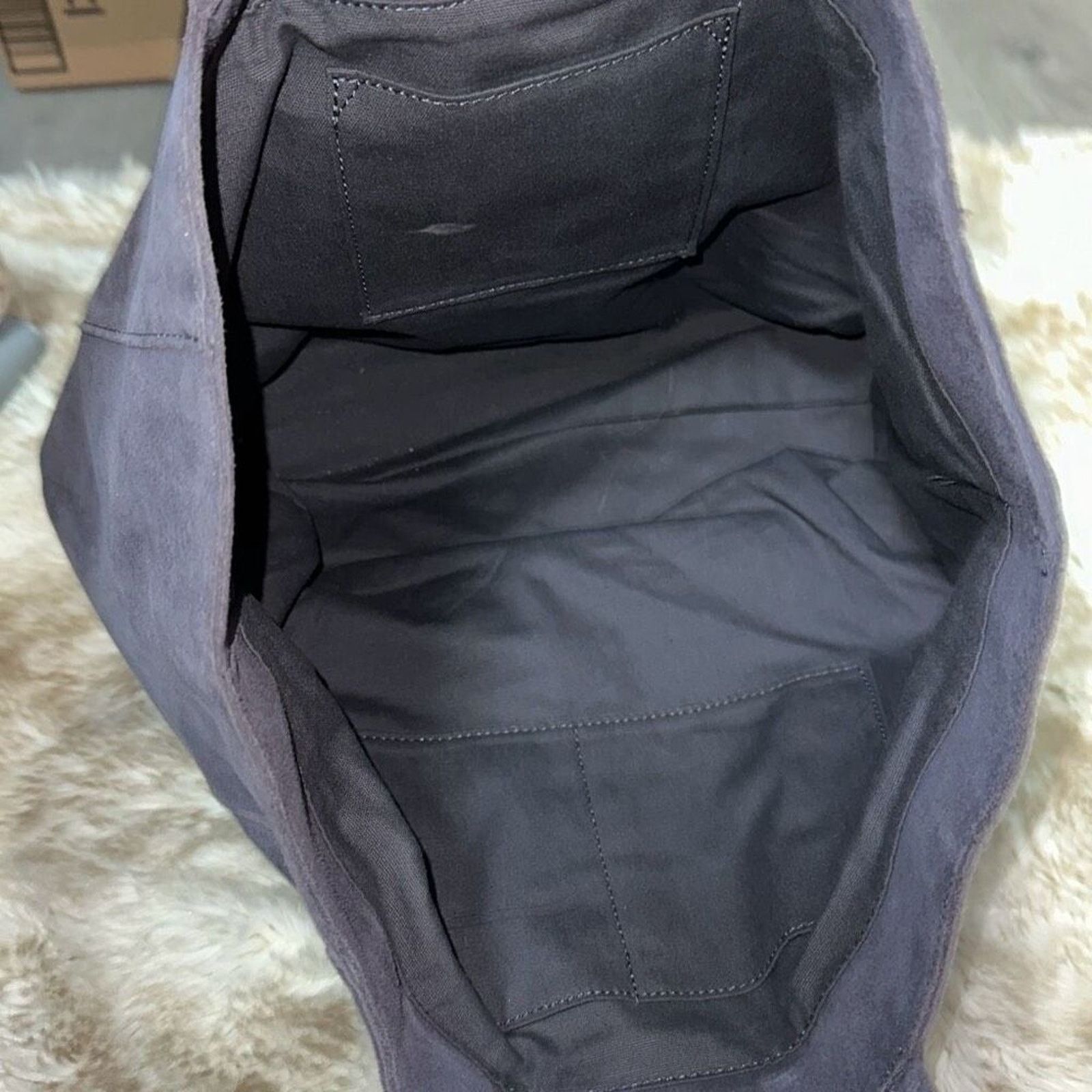 Other M.I.L.A. Suede Dark Gray Shoulder Tote Bag Purse | Sz OS Size ONE SIZE - 6 Thumbnail