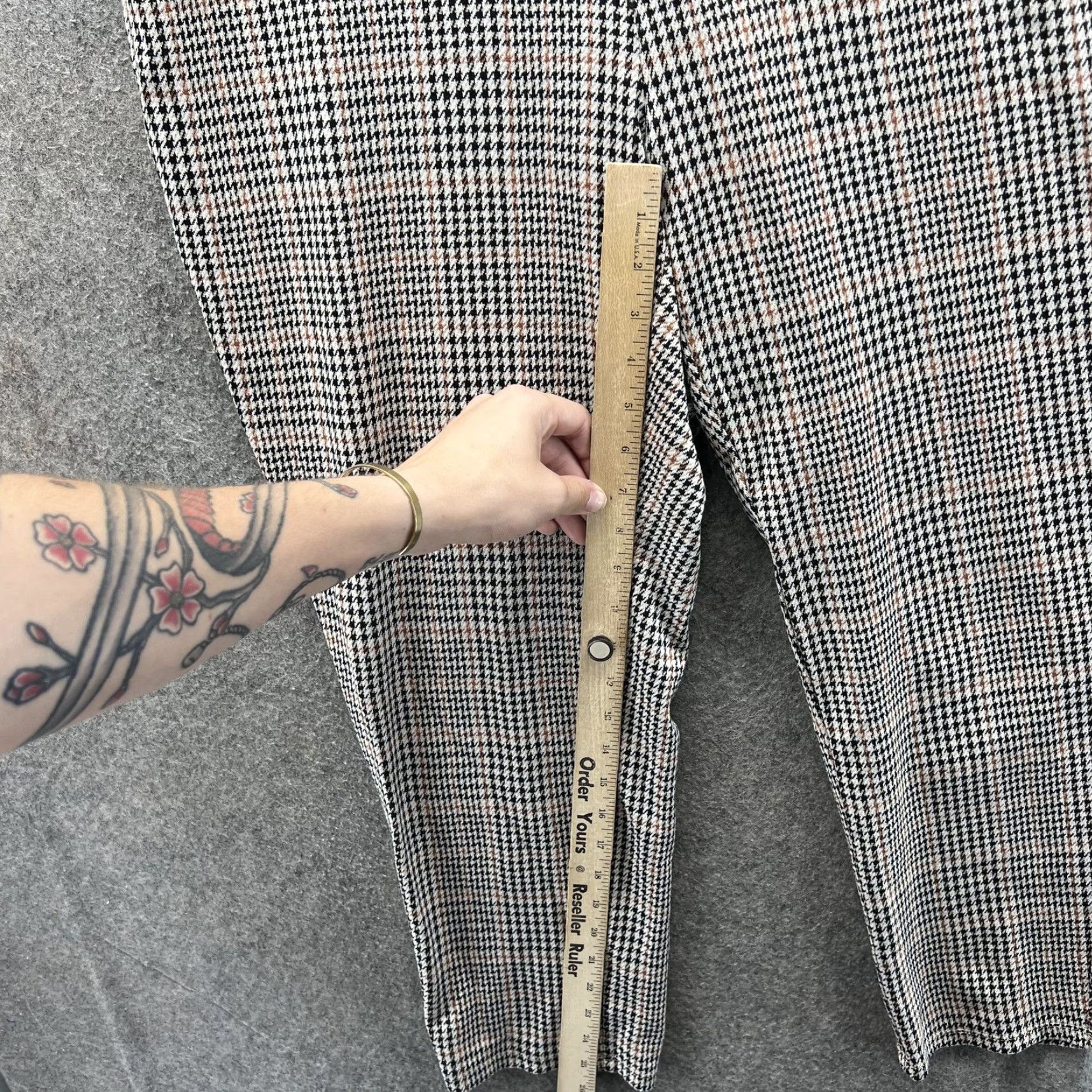 J. Jill J. Jill Pants Womens XL Petite Multicolor Check Cropped Tapered Pull-On Knit Pockets Business Casual Travel Size 40" / US 18 - 3 Thumbnail