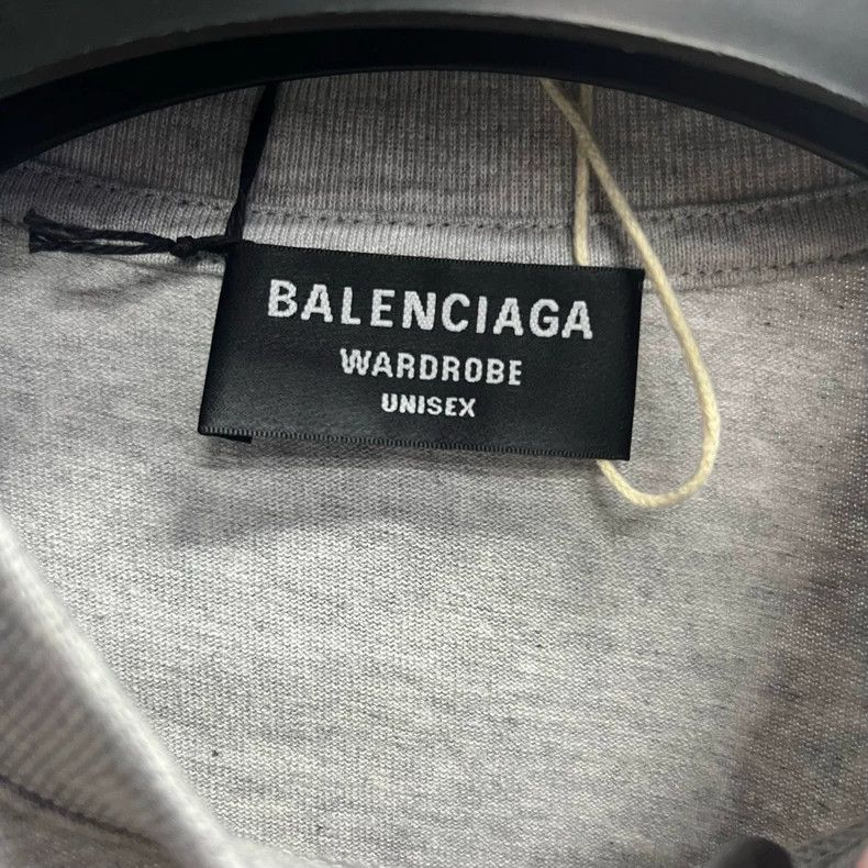 Balenciaga Balenciaga Grey logo printed vintage Jersey short sleeves 2 Size US XS / EU 42 / 0 - 2 Thumbnail