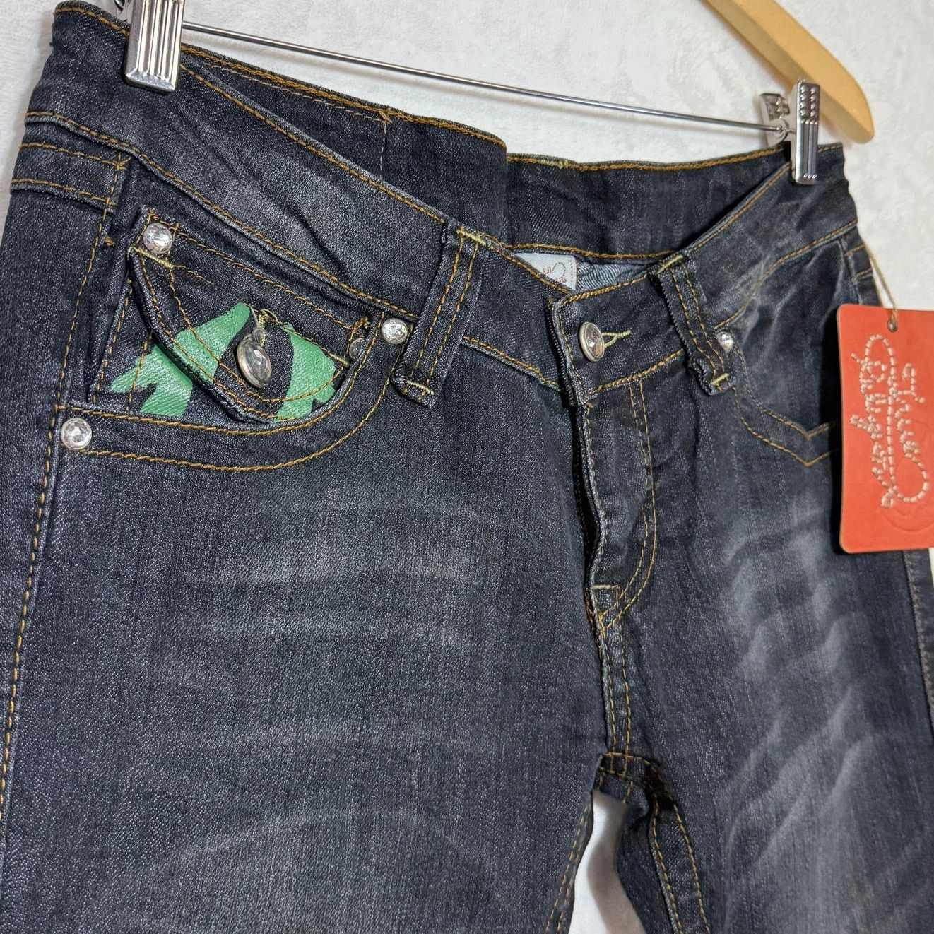 True Religion NWT True Religion 29 Joey Jeans Painted Straight Lowride Size 29" - 2 Thumbnail