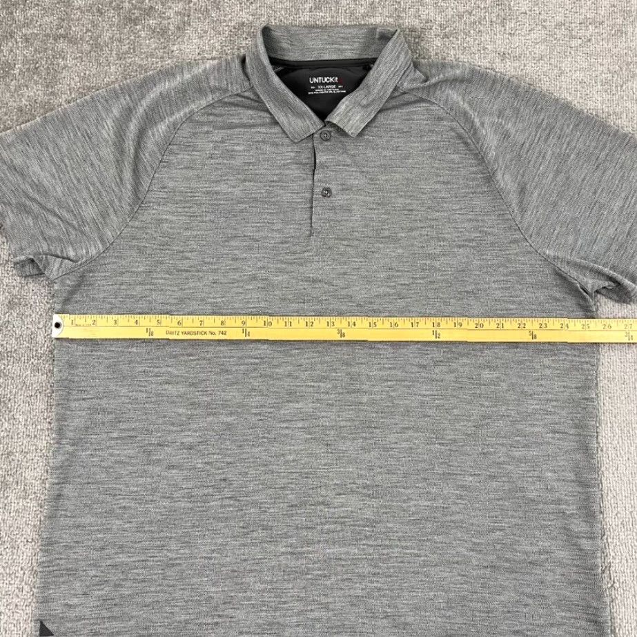 UNTUCKit UNTUCKit Polo Shirt Mens 2XL Gray Performance Golf Casual Stretch Outdoor Polo Shirt Mens 2XL Gray PERFORMANCE Outdoor Golf Sports Mens Size US XXL / EU 58 / 5 - 5 Thumbnail