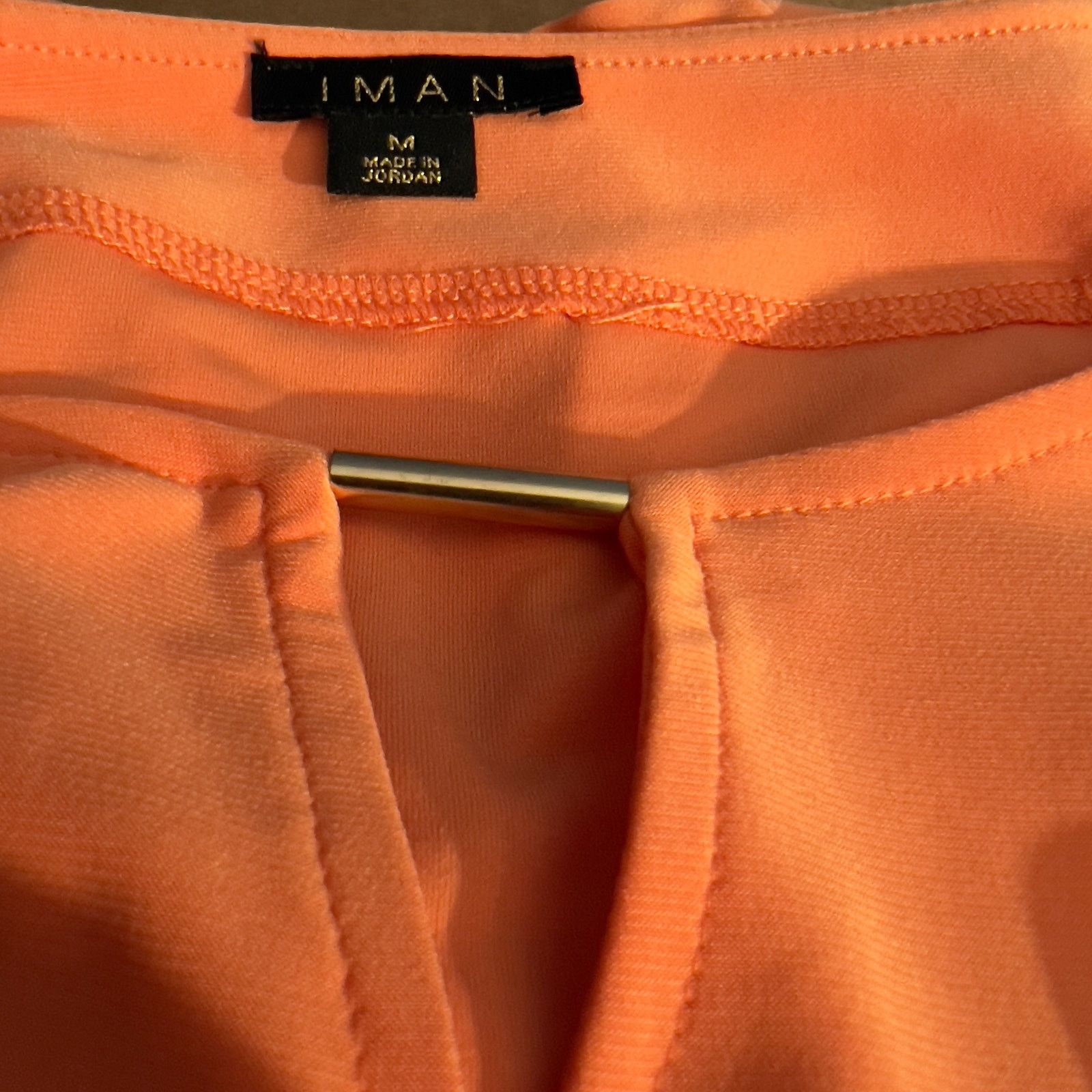 Other IMAN Tunic Top Woman's Medium Soft Drapey Feel Gold Bar Neck Size M / US 6-8 / IT 42-44 - 2 Thumbnail