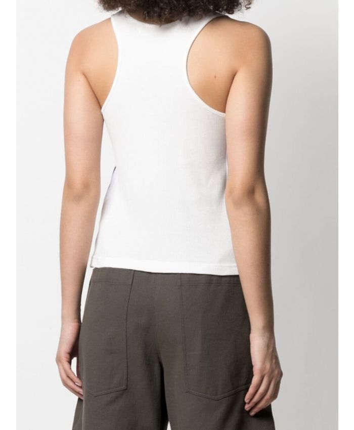 Palm Angels o1mle0425 Logo Tank Top in White Size XS / US 0-2 / IT 36-38 - 7 Thumbnail