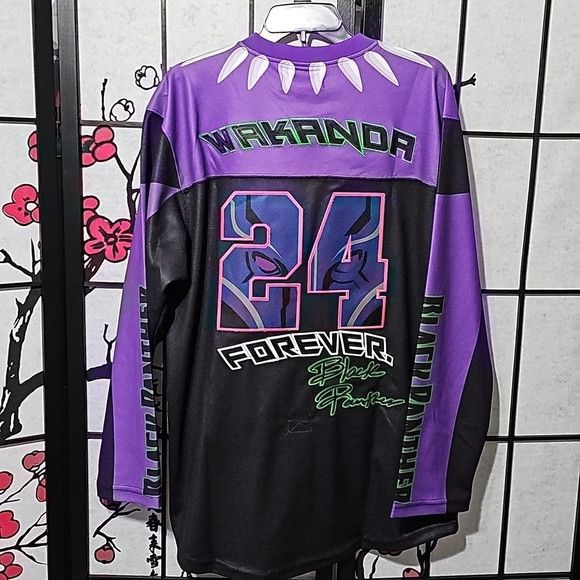 Other Black Panther Wakanda Hockey Jersey Size Large NWT Size US L / EU 52-54 / 3 - 7 Thumbnail