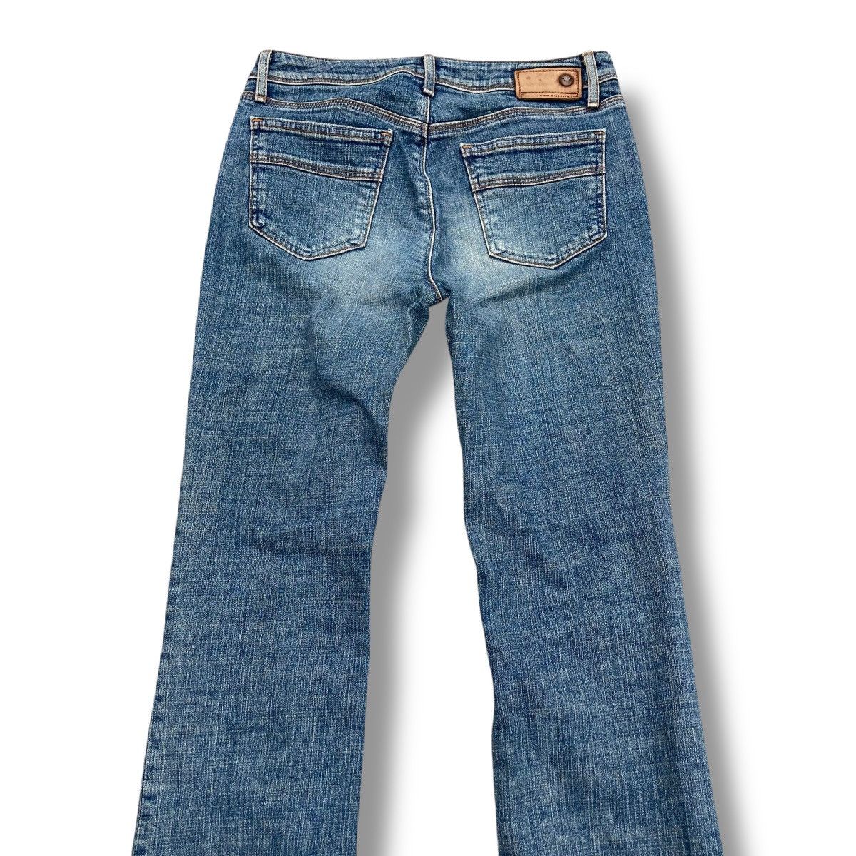 If Six Was Nine 🇯🇵 VINTAGE BRAPPERS SPIRAL CUT FLARE DISTRESSED DENIM PANTS Size 28" / US 6 / IT 42 - 8 Thumbnail