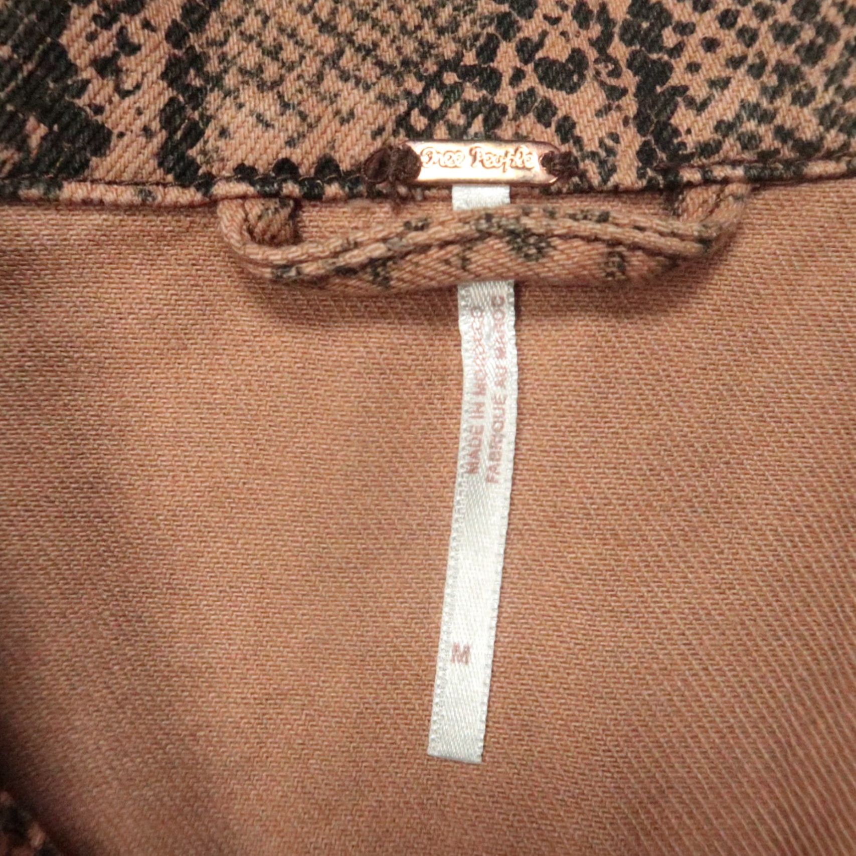 Free People Free People Brown Geometric Jacket Womens Medium Overcoat Casual Workwear Size M / US 6-8 / IT 42-44 - 3 Thumbnail