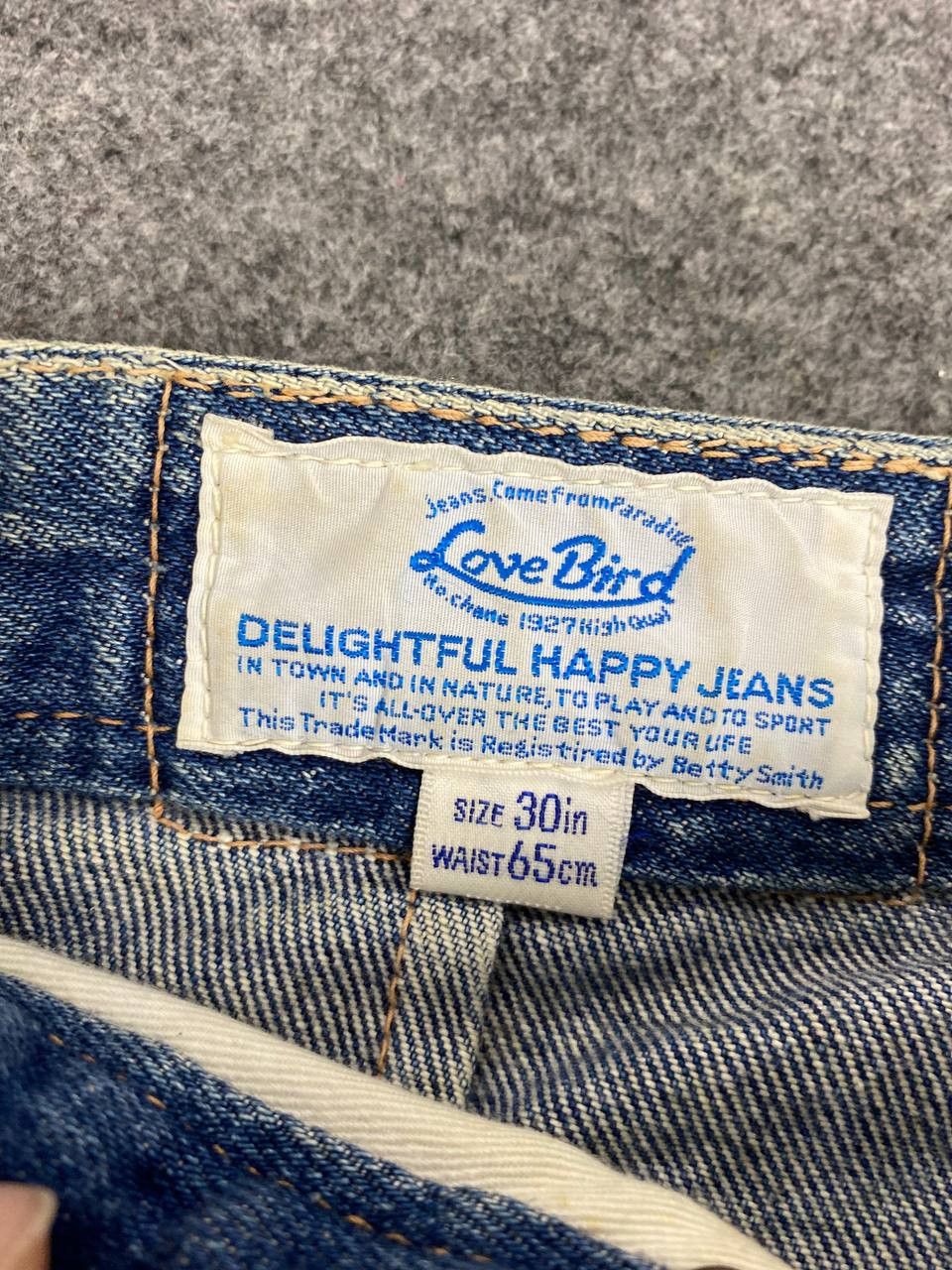 Vintage vintage lovebird denim talon zipper nice design Size US 27 - 11 Thumbnail