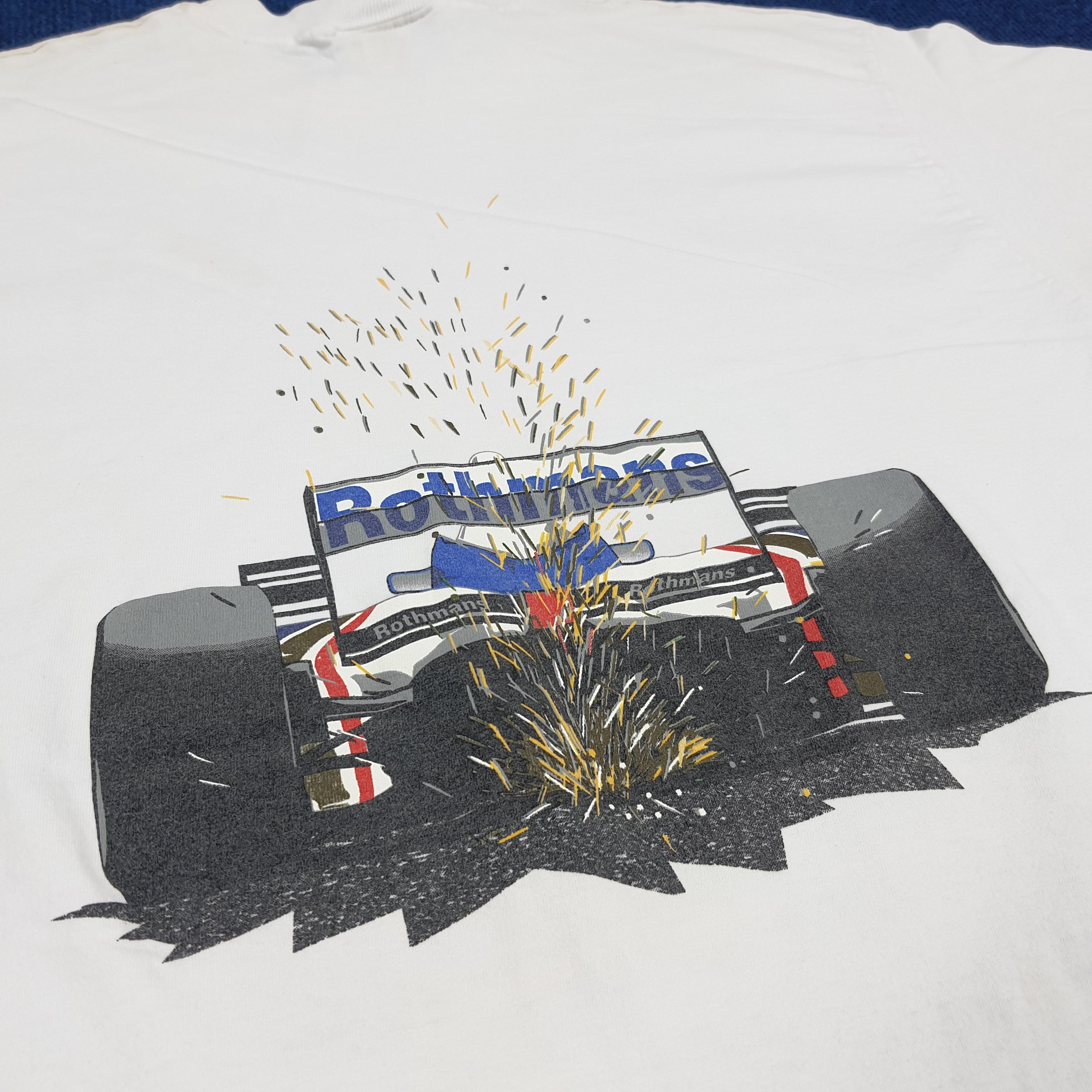 Vintage Vintage Rothman William Renault F1 Motorsports Racing Tshirt Size US M / EU 48-50 / 2 - 4 Thumbnail
