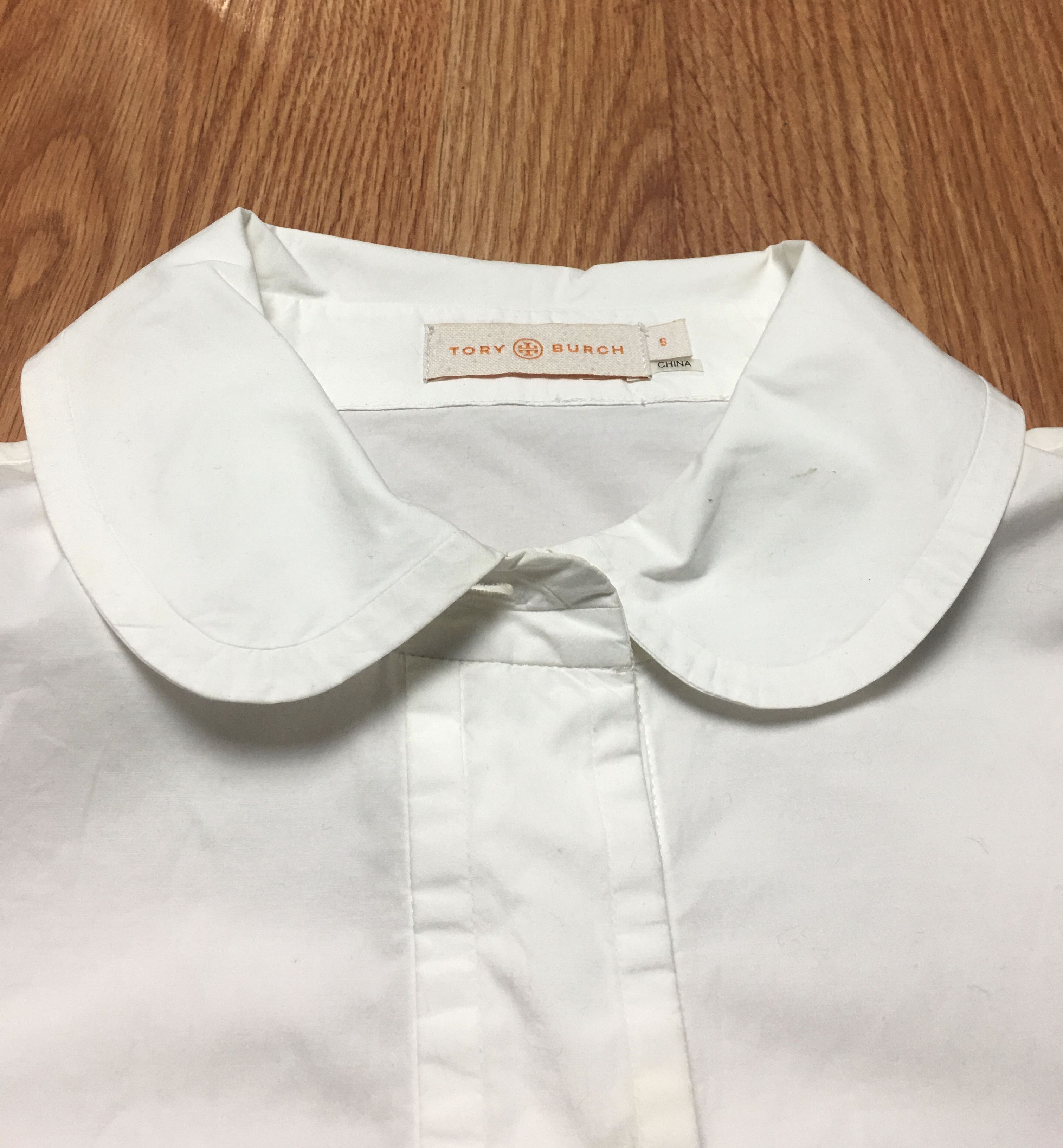 Tory Burch Tory Burch White Cotton Blouse Shirt Size S Size S / US 4 / IT 40 - 6 Thumbnail
