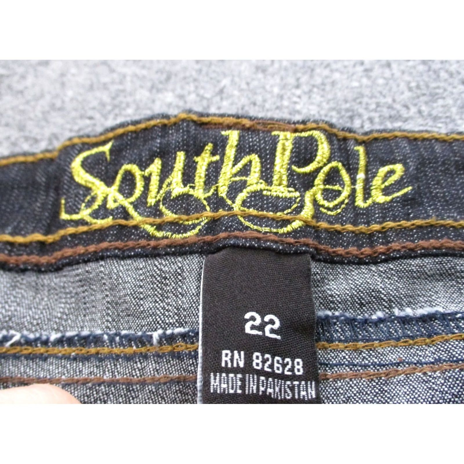 Southpole VINTAGE South Pole Jeans Shorts Womens 22 Blue Denim Wide Leg Bermuda Plus Size Embroidered Y2K 90s Skater Womens Size 28" / US 6 / IT 42 - 6 Thumbnail