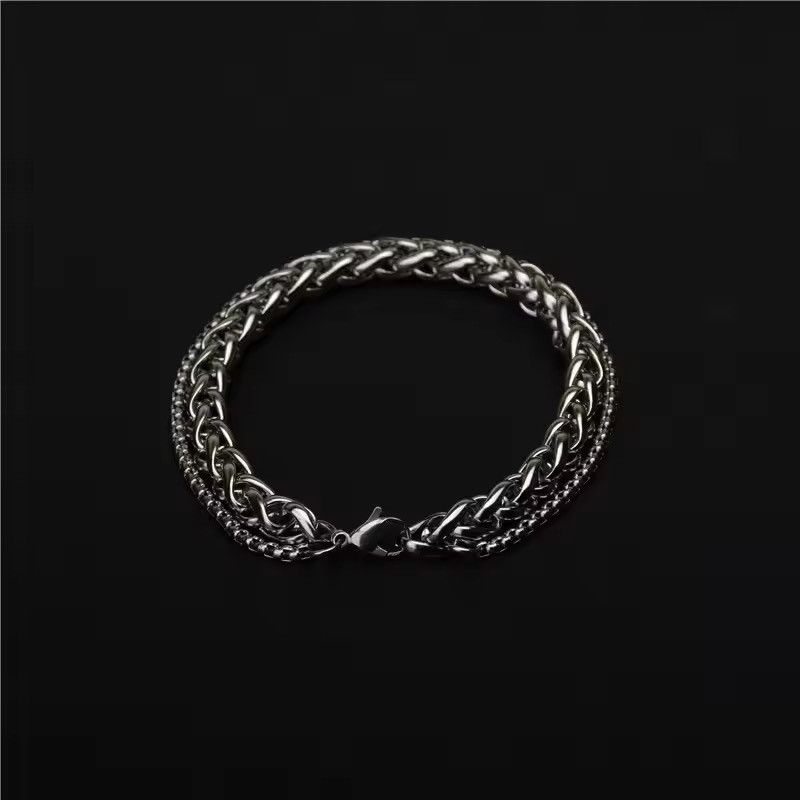 Japanese Brand 20 cm Double Layer Chain Bracelet Size ONE SIZE - 5 Thumbnail
