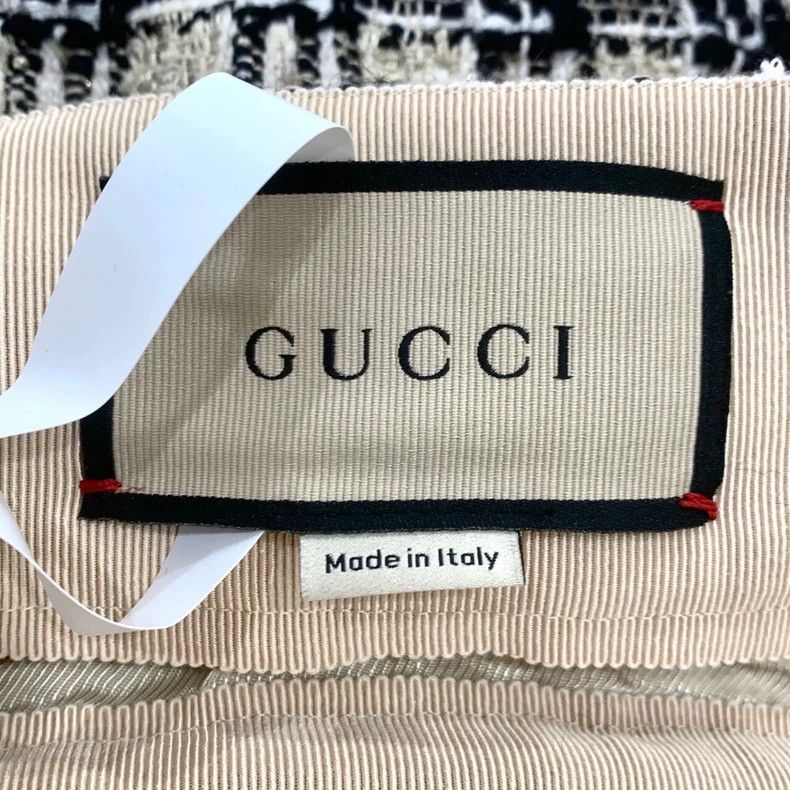 Gucci GucciDouble G buckle wool plaid tweed A-line skirt short sk Size 24" / US 00 / IT 34 - 5 Thumbnail