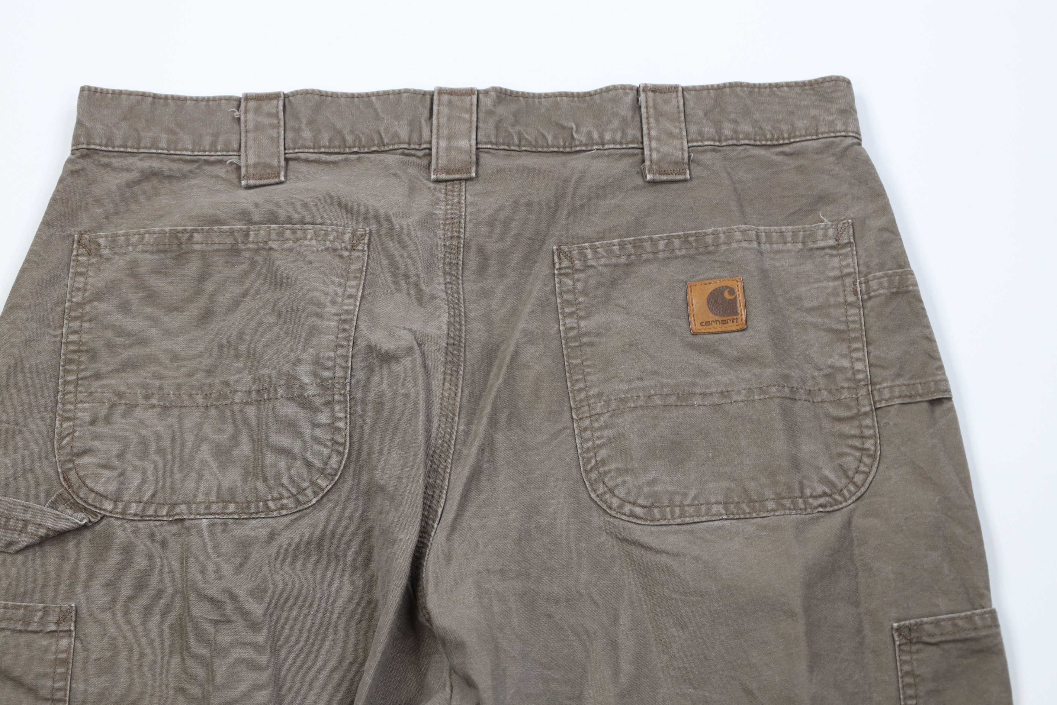 Carhartt Vintage Y2K Carhartt Wide Leg Dungaree Pants Light Brown Size US 36 / EU 52 - 12 Thumbnail