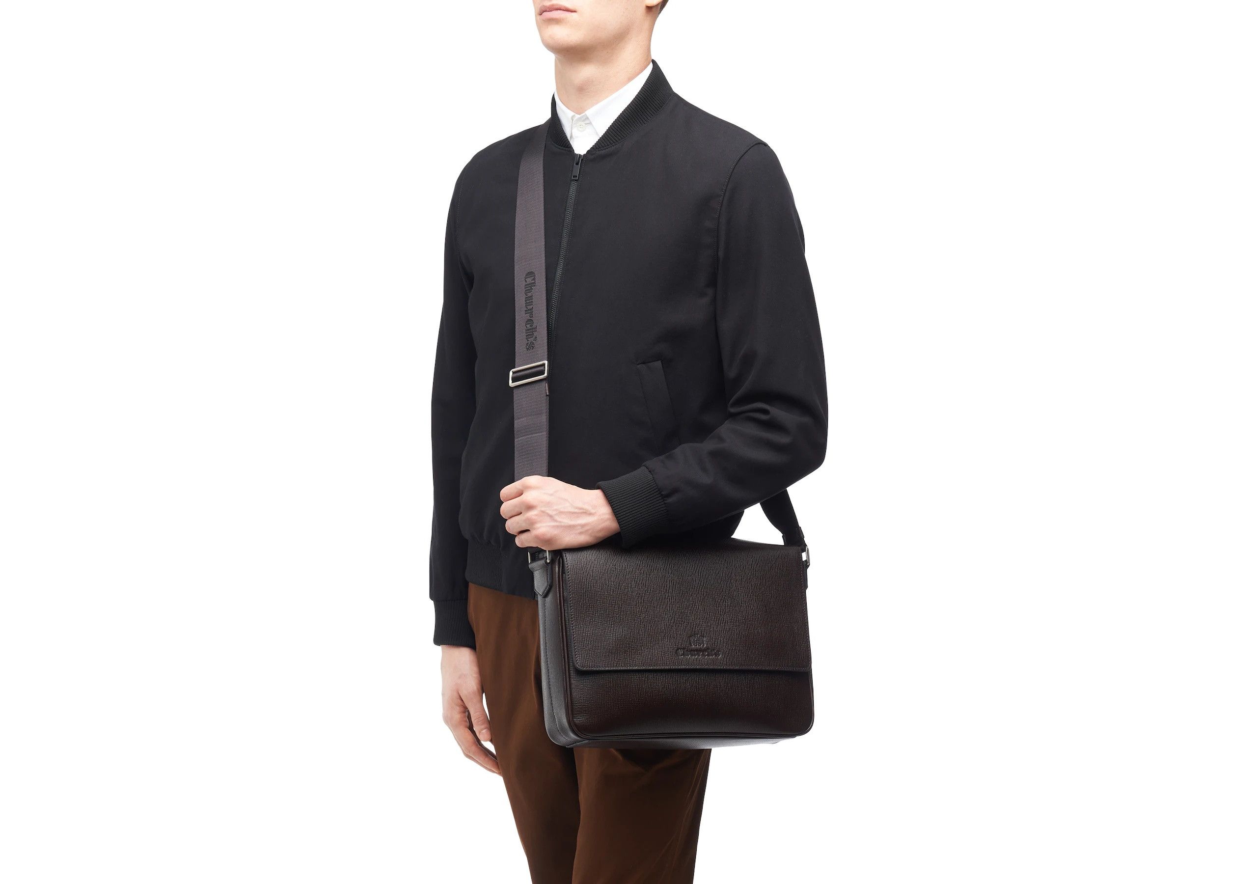 Church's CHURCH'S Clarendon St James brown leather messenger bag Size ONE SIZE - 2 Thumbnail