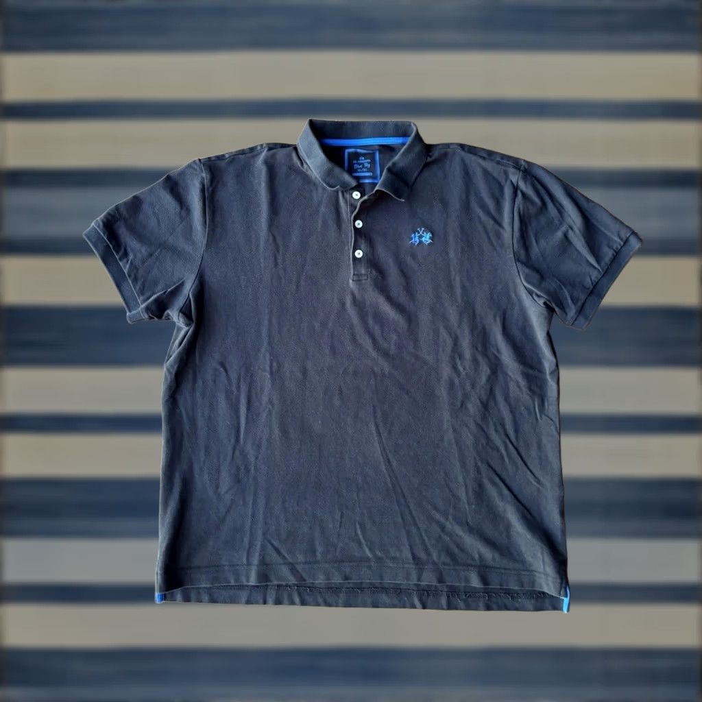 La Martina VINTAGE La Martina Polo Shirt Mens XL Black Supima Cotton Embroidered Preppy Size US L / EU 52-54 / 3 - 1 Thumbnail