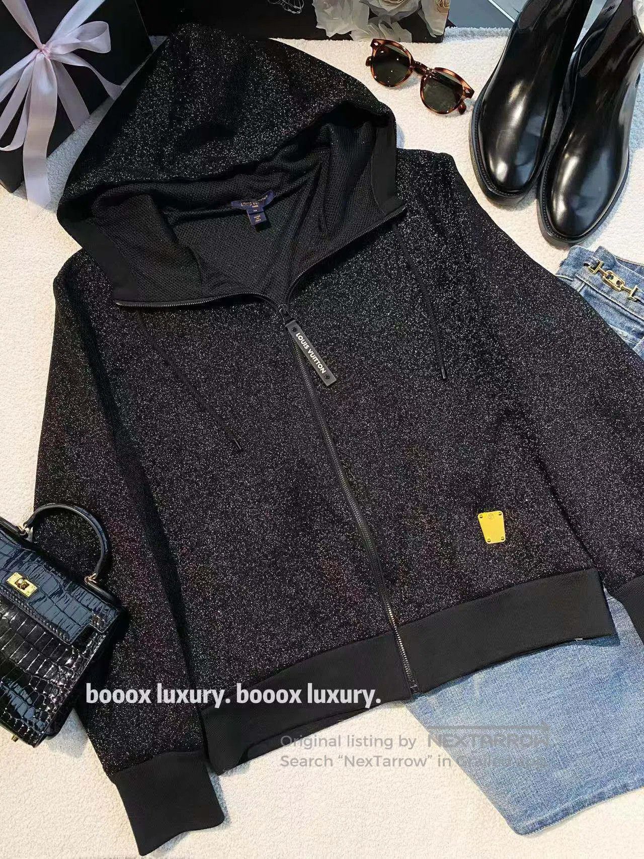 Louis Vuitton Louis Vuitton 23SS black glossy zip hoodie jacket| Size M / US 6-8 / IT 42-44 - 1 Thumbnail