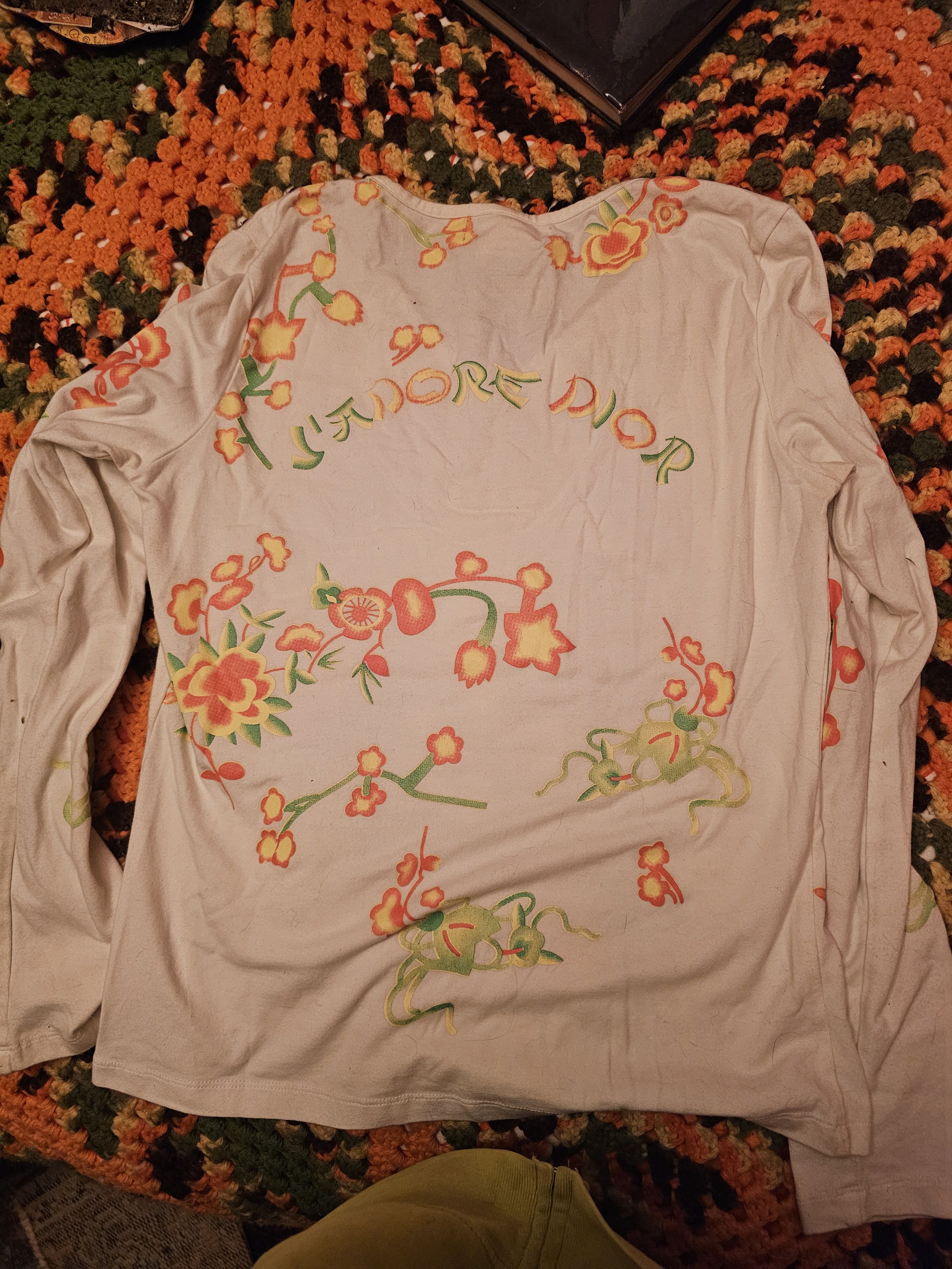 Dior dior j adore long sleeve floral shirt Size L / US 10 / IT 46 - 4 Thumbnail