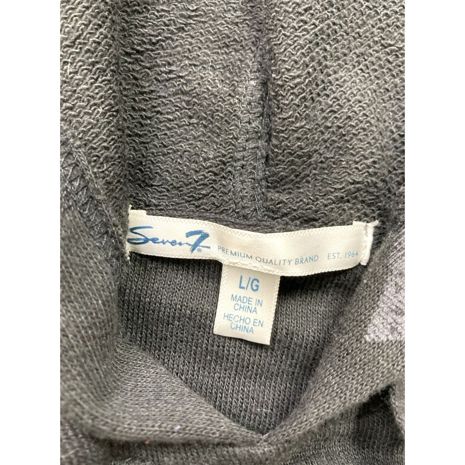 Vintage Seven7 Pullover Hoodie Women Large Black Star All Over Print Size L / US 10 / IT 46 - 5 Thumbnail
