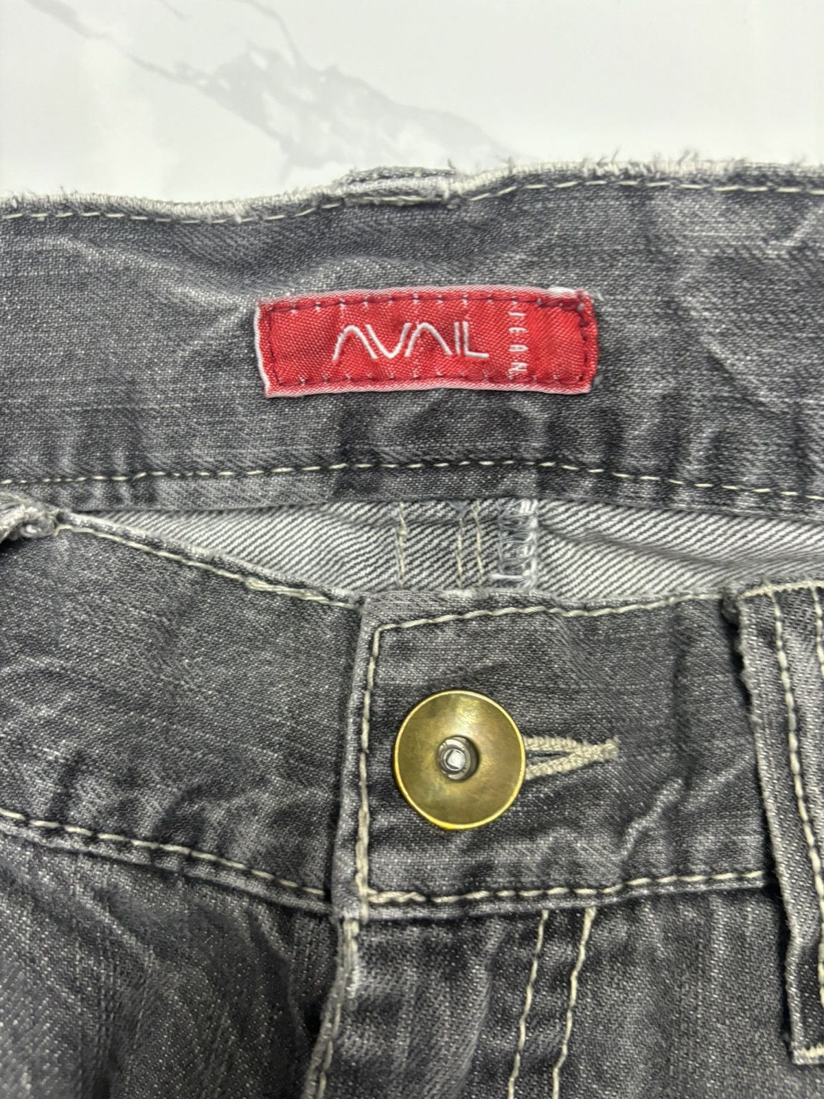 Japanese Brand 🔥AVAIL JEANS SLIM STRAIGHT DISTRESSED DENIM JEANS Size US 32 / EU 48 - 9 Thumbnail