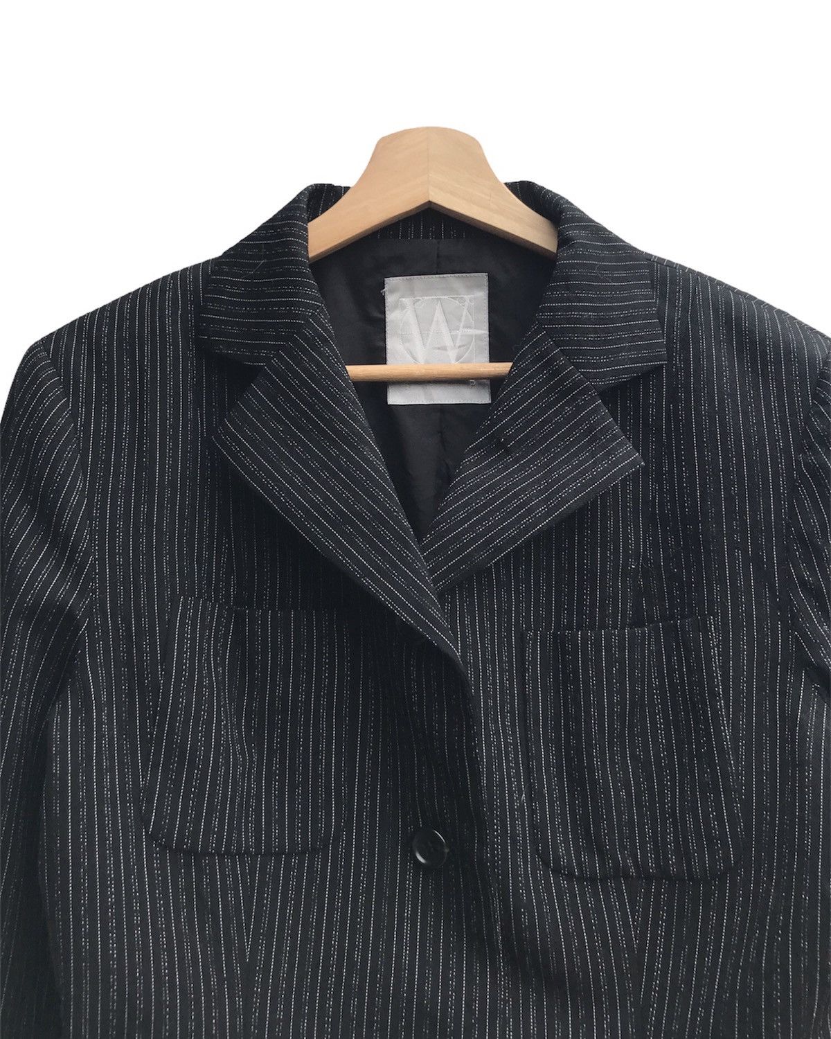 Yohji Yamamoto Workshop by Yohji Yamamoto Striped Wool Cropped Jacket Size XS / US 0-2 / IT 36-38 - 4 Thumbnail