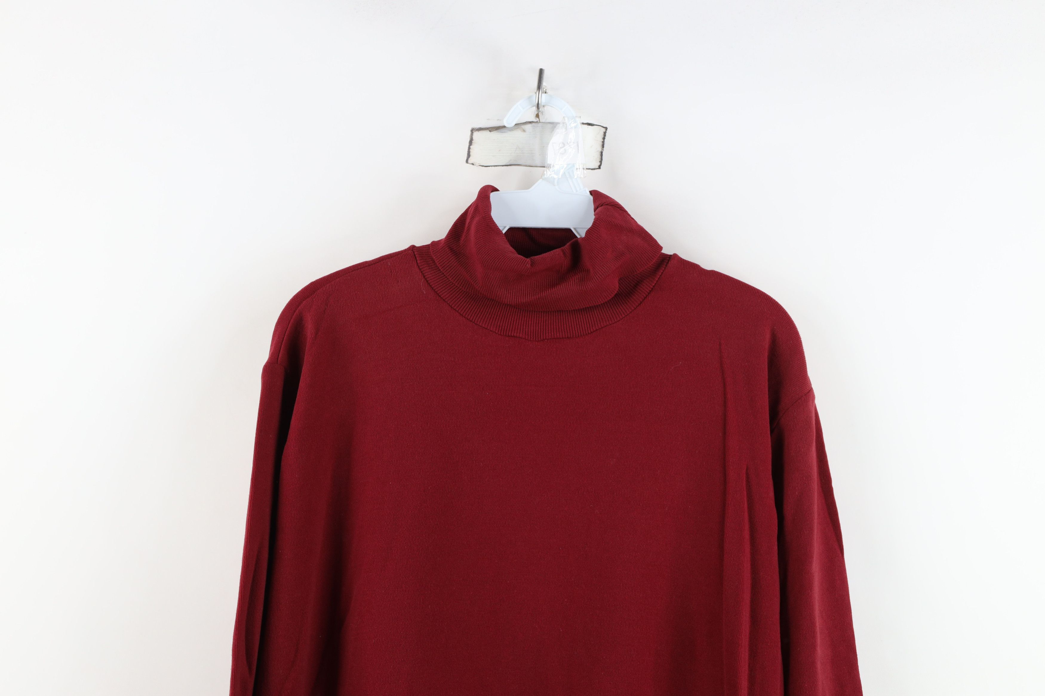 Vintage Vintage 60s 70s Streetwear Lon Knit Turtleneck Shirt Red USA Size US L / EU 52-54 / 3 - 2 Thumbnail