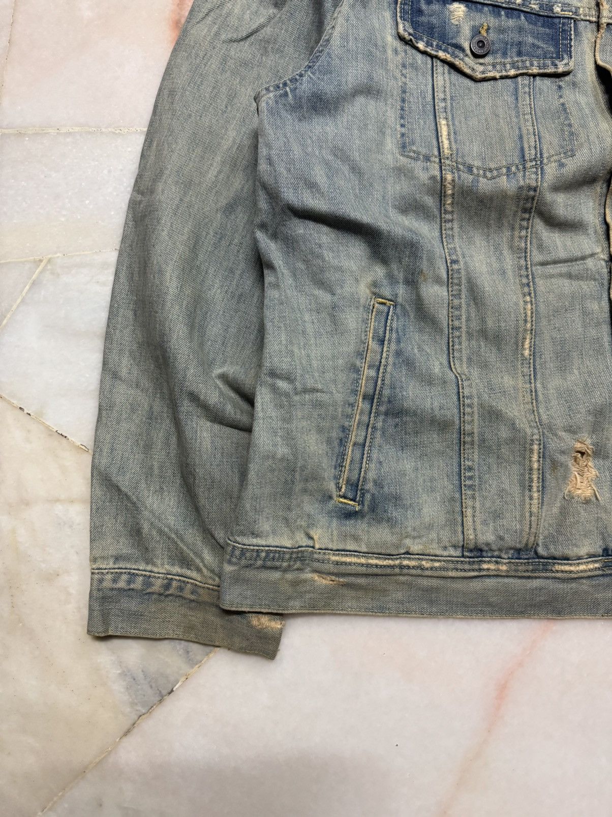 If Six Was Nine 💥GRUNGE💥90s STYLE OLD NAVY DISTRESSED MUDWASH POCKET DENIM Size US XXL / EU 58 / 5 - 12 Thumbnail