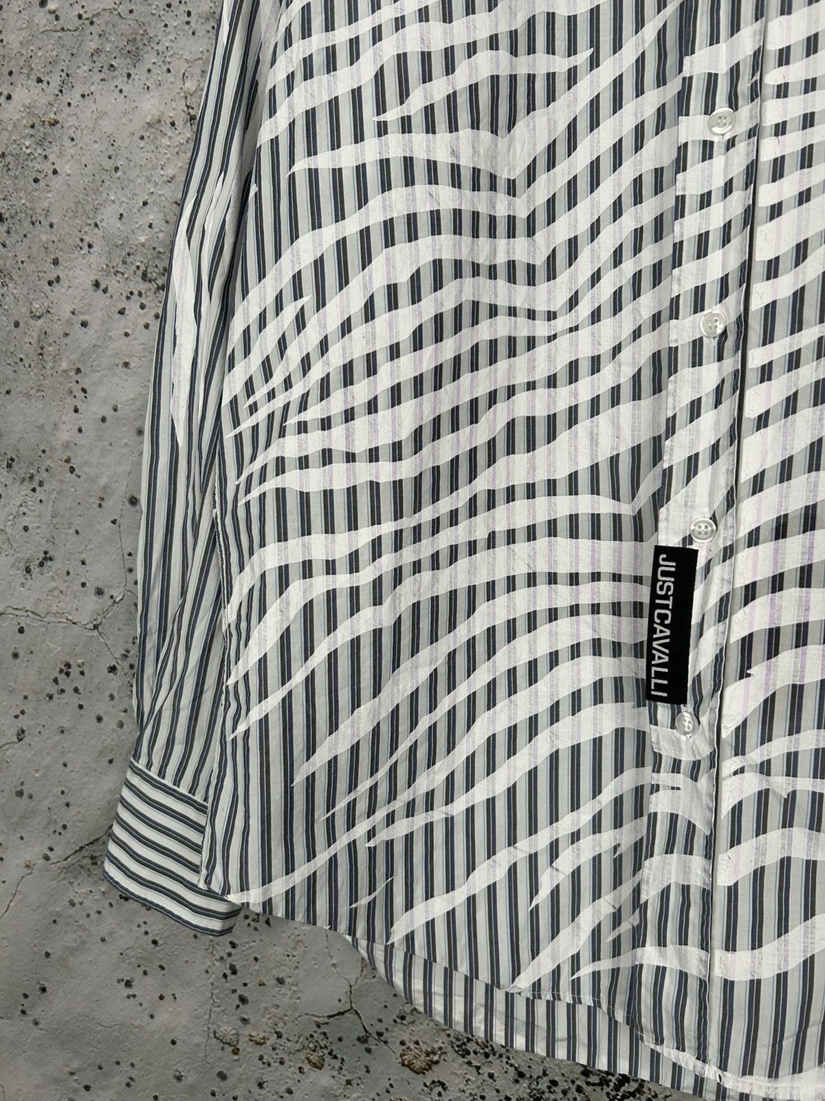 Designer Just Cavalli Avant Garde Designer Zebra Shirt 90s Rare Size US L / EU 52-54 / 3 - 4 Thumbnail