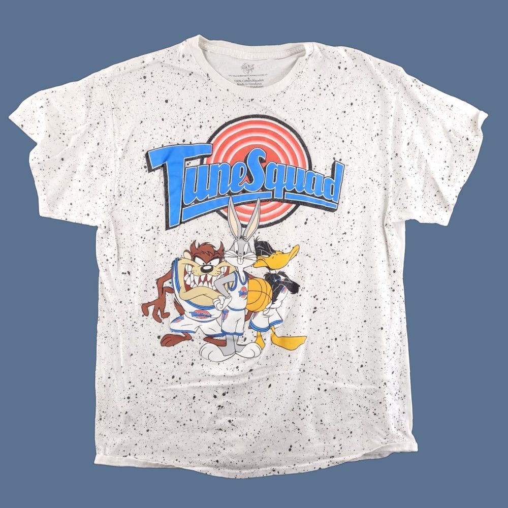 Vintage Space Jam Tune Squad T Shirt Mens Large Gray Short Sleeve Crew Neck Regular Fit Vintage No Size US L / EU 52-54 / 3 - 1 Thumbnail