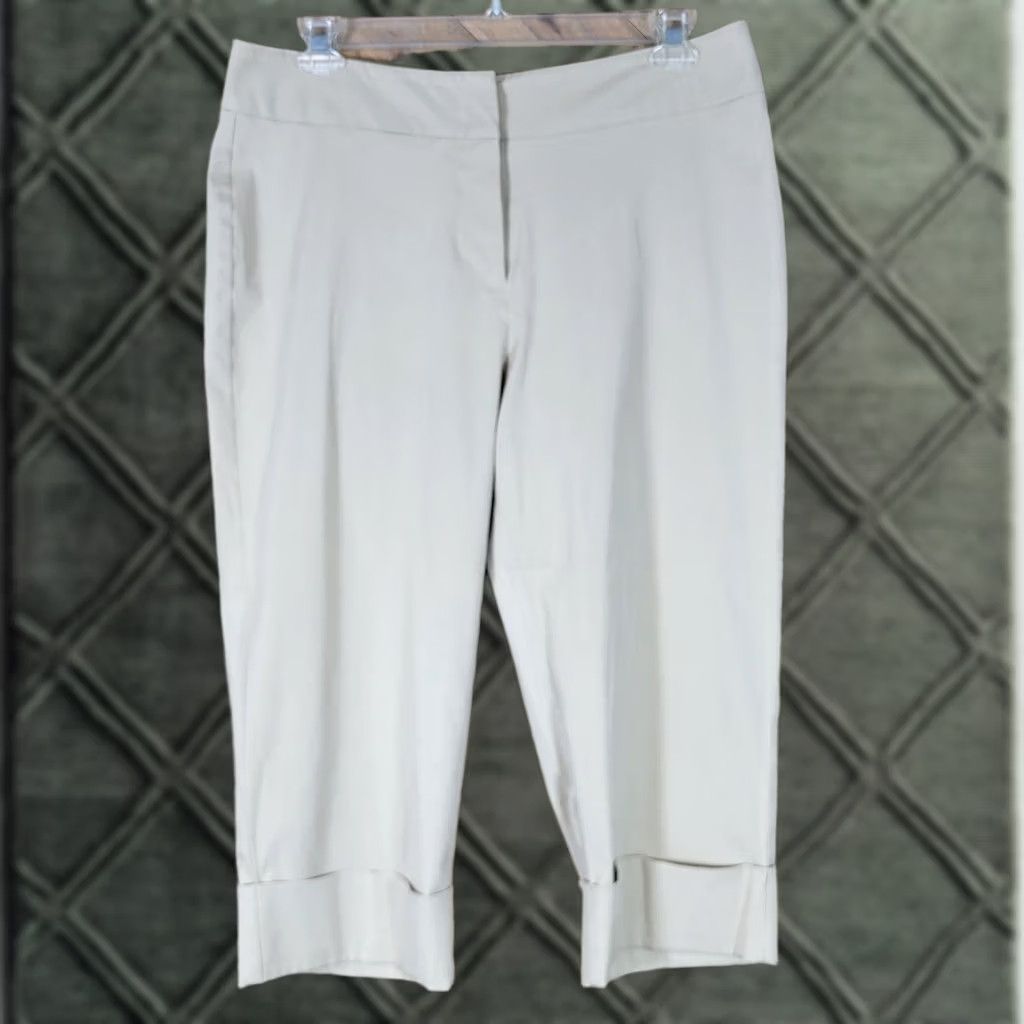 Vintage Studio 1940 Womens Beige Capri Pants Size 16W Size 38" / US 16 / IT 52 - 1 Thumbnail