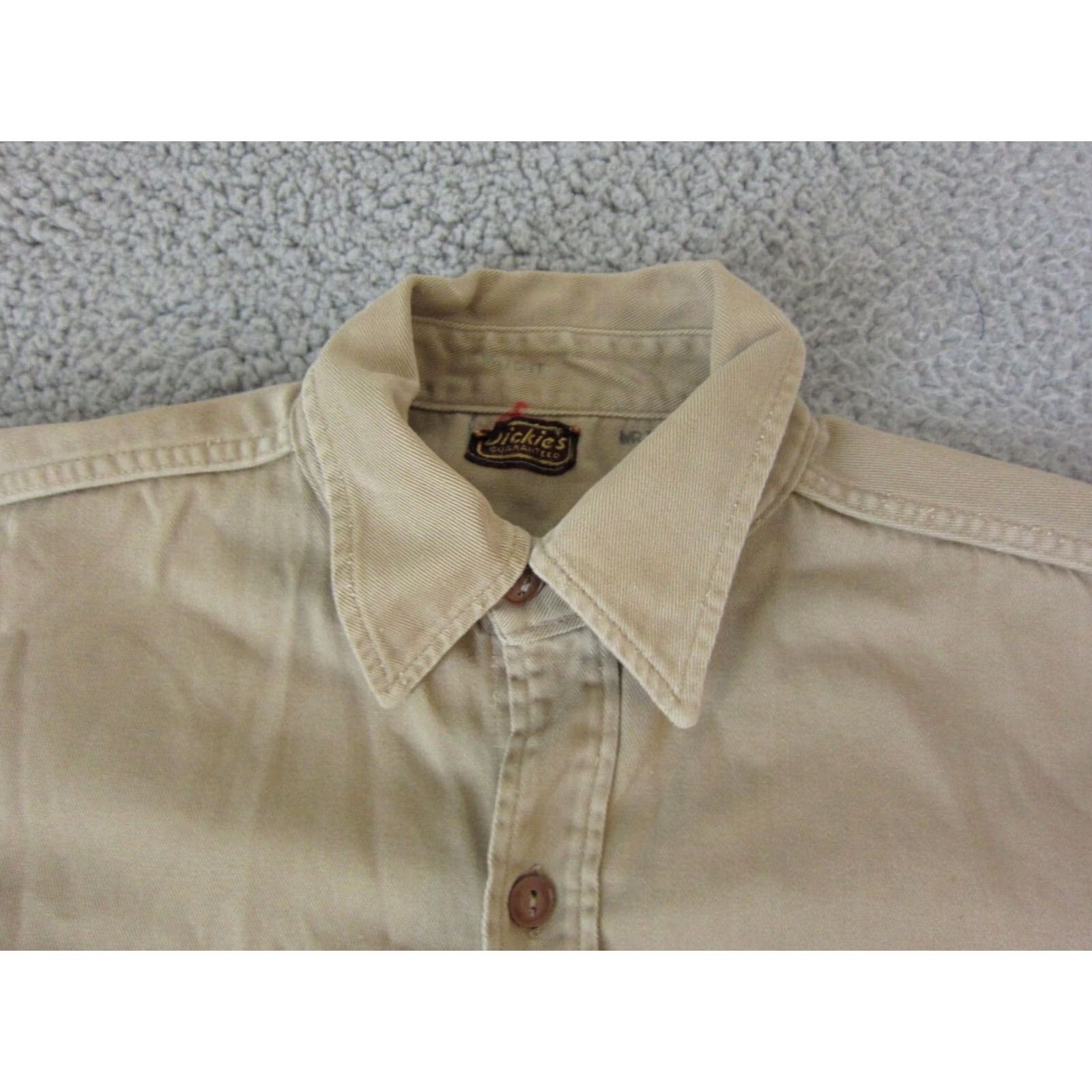 Dickies VINTAGE Dickies Shirt Mens M Brown True Adult Made USA 40s 50s Army Size US M / EU 48-50 / 2 - 5 Thumbnail