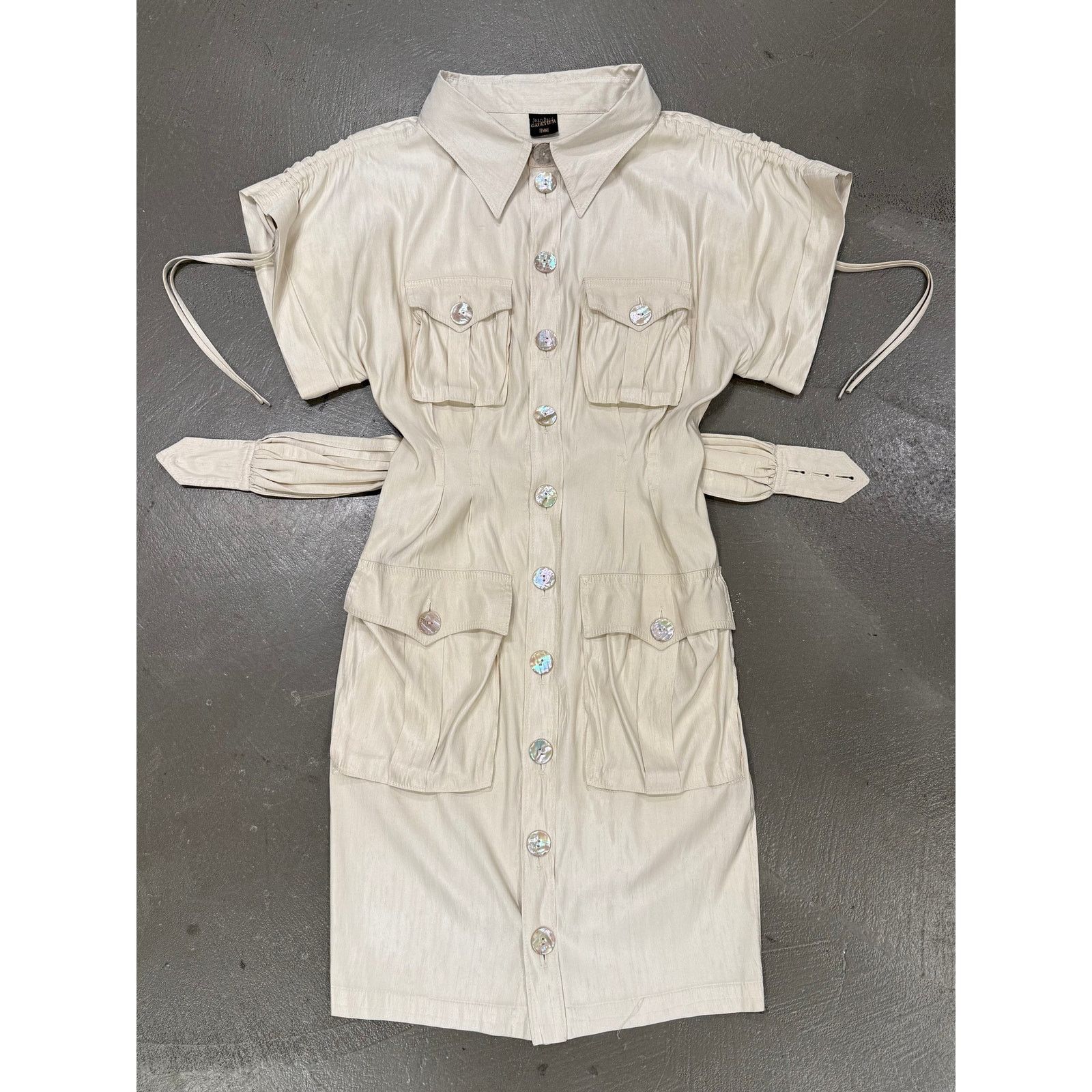 Jean Paul Gaultier S/S2005 Jean Paul Gaultier runway safari dress Size XS / US 0-2 / IT 36-38 - 1 Thumbnail