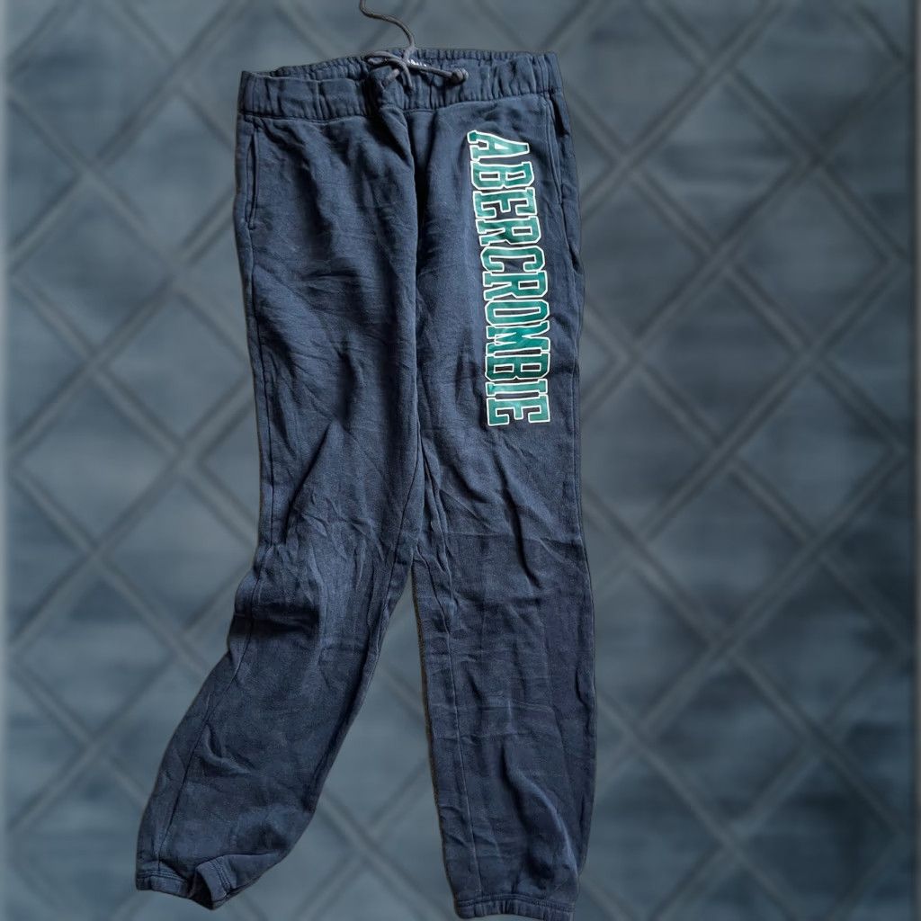 Abercrombie & Fitch Abercrombie & Fitch Sweatpants Lounge Pants Size S Navy Blue Logo Green Women XS? Size 28" / US 6 / IT 42 - 1 Thumbnail
